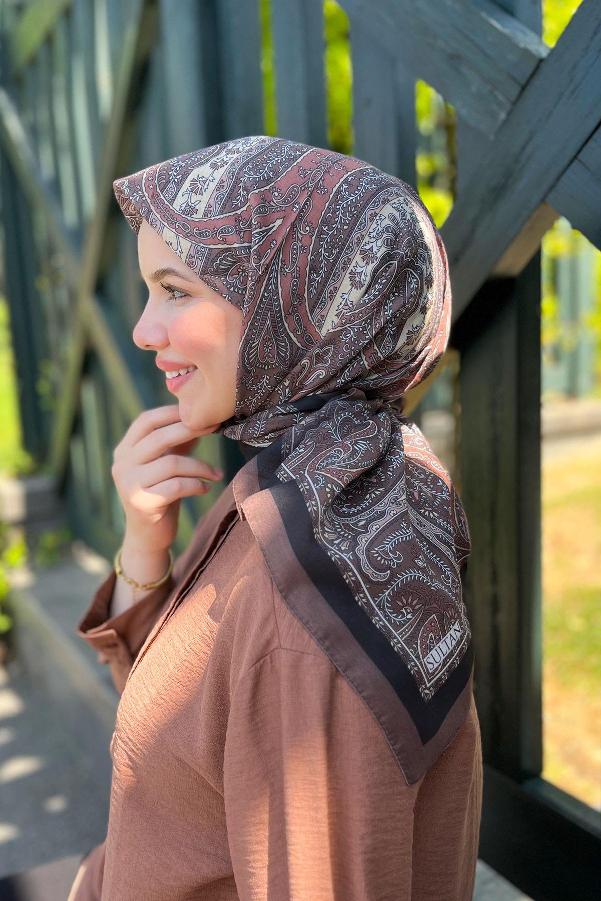 Sultan Fresh Pamuk Eşarp - Çini Desen - SFE012-02