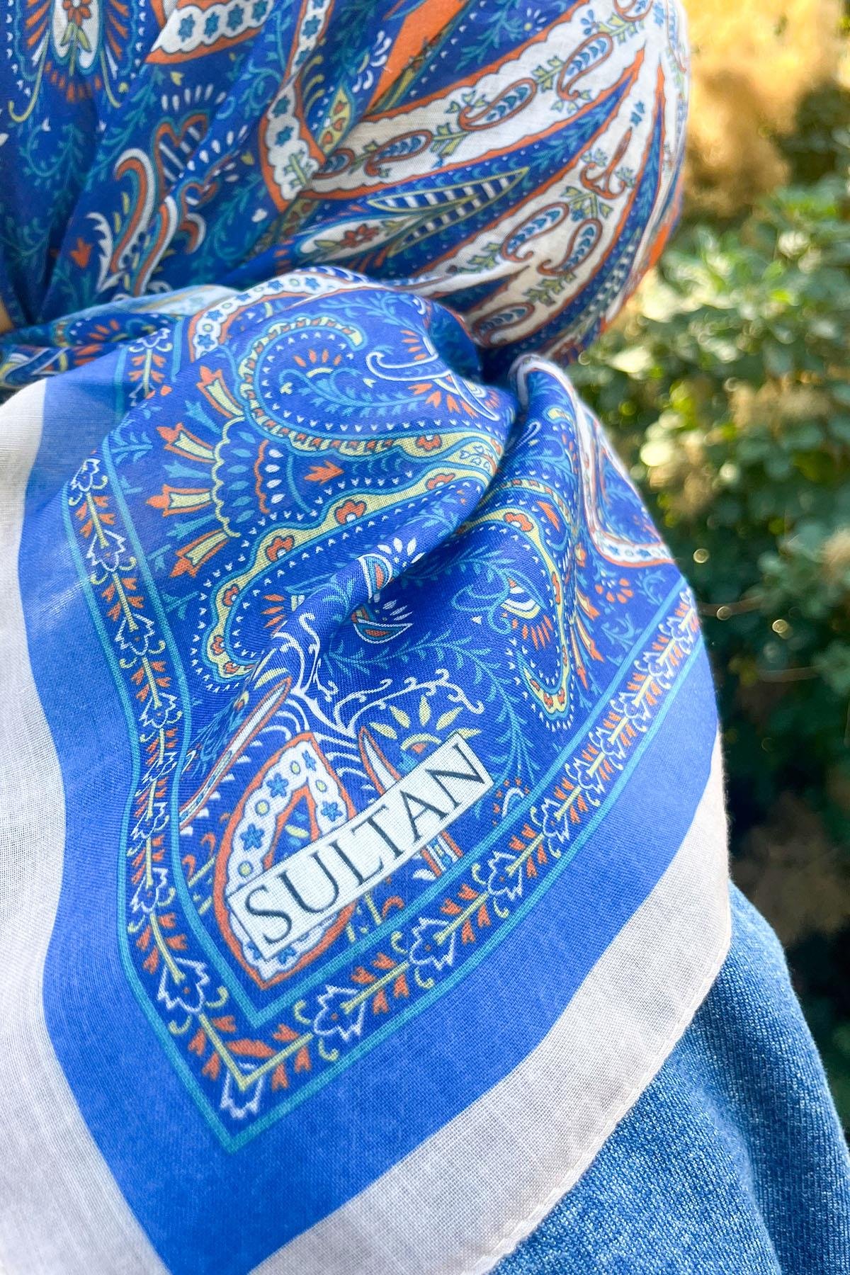 Sultan Fresh Pamuk Eşarp - Çini Desen - SFE012-06