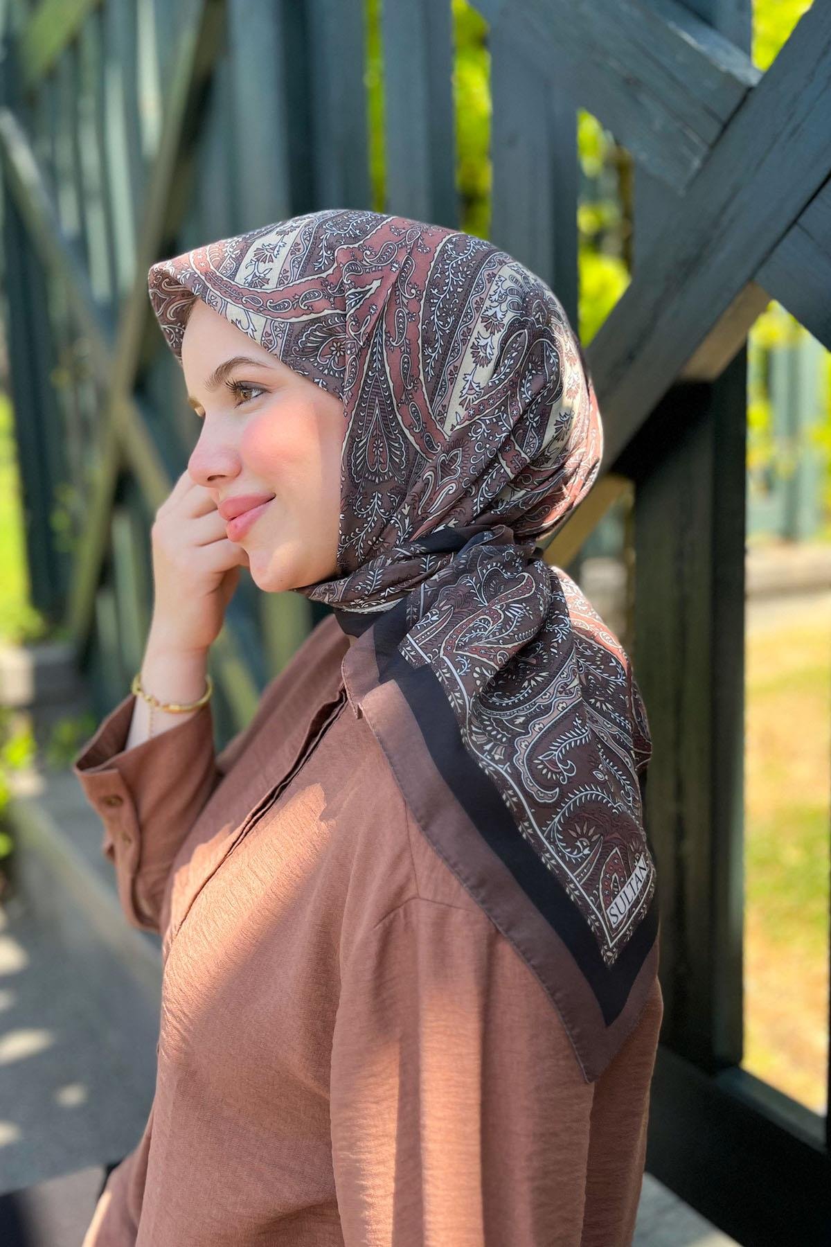 Sultan Fresh Pamuk Eşarp - Çini Desen - SFE012-02