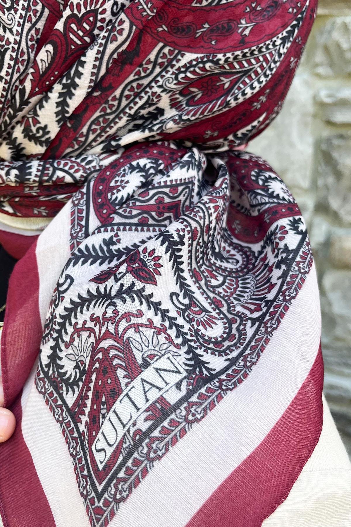 Sultan Fresh Pamuk Eşarp - Çini Desen - SFE012-05