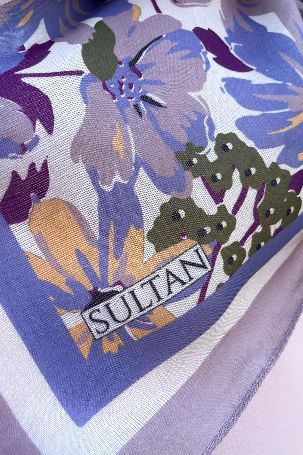 Sultan Fresh Pamuk Eşarp - Dolu Çiçek Deseni - SFE007-05