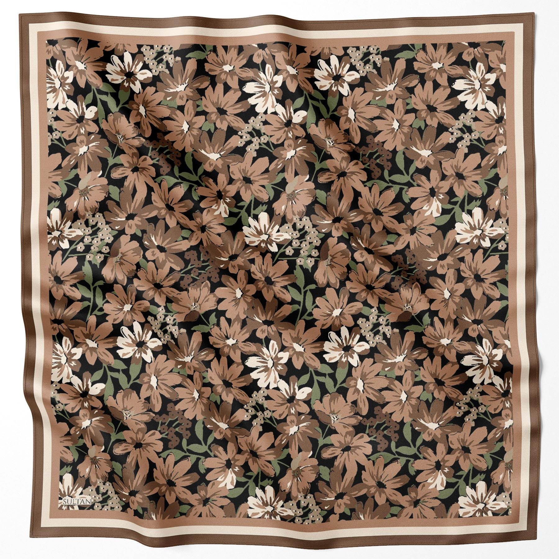 Sultan Fresh Pamuk Eşarp - Dolu Çiçek Deseni - SFE007-02