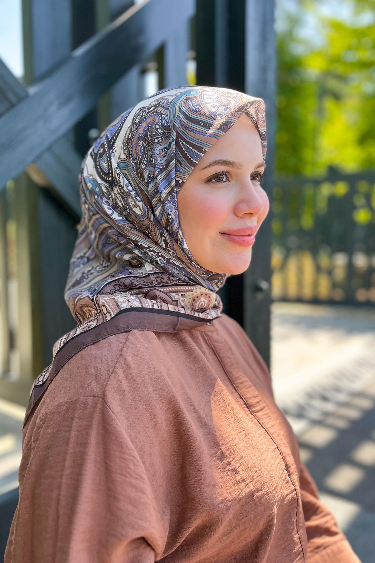 Sultan Fresh Pamuk Eşarp - Etnik Desen - SFE008-02