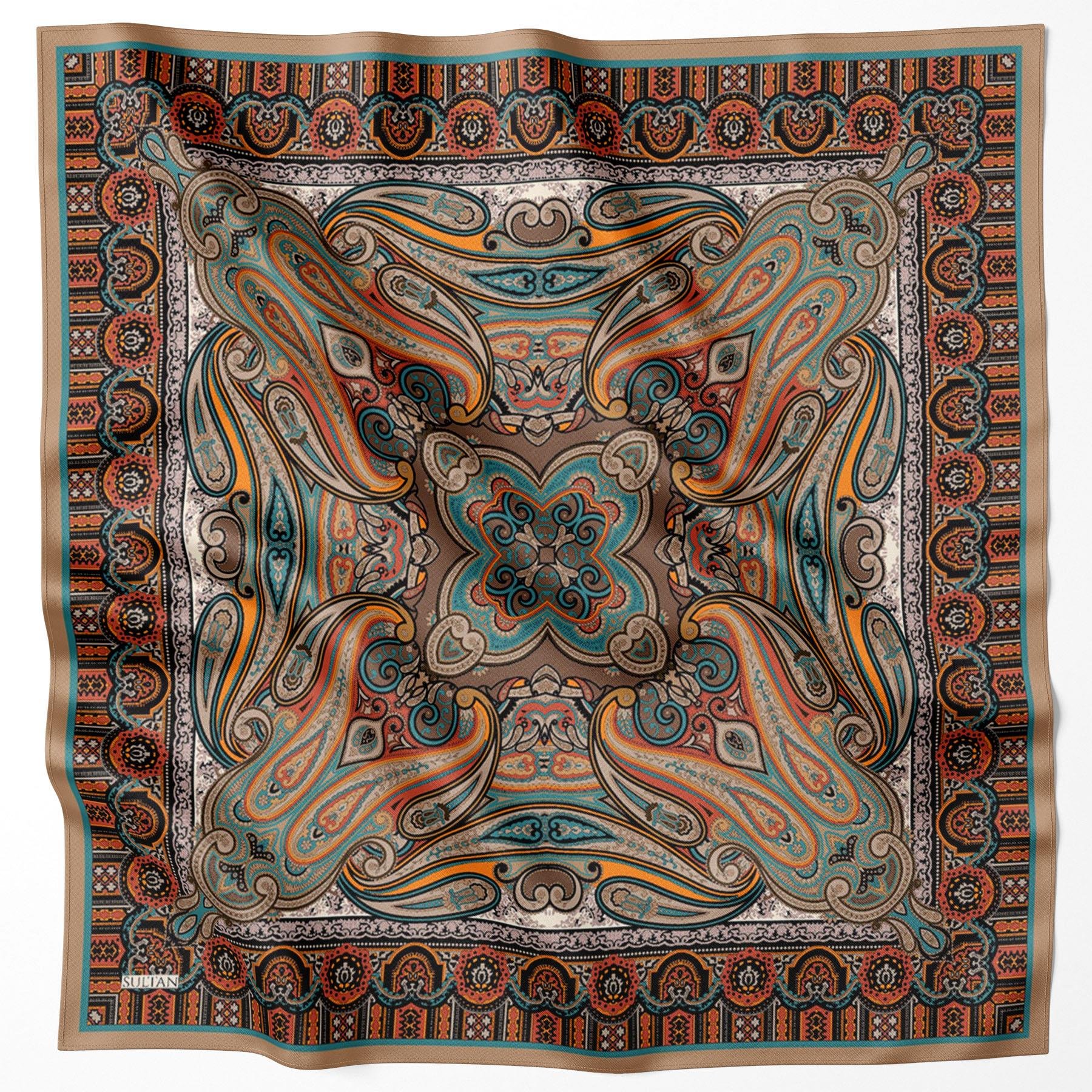 Sultan Fresh Pamuk Eşarp - Etnik Desen - SFE008-04