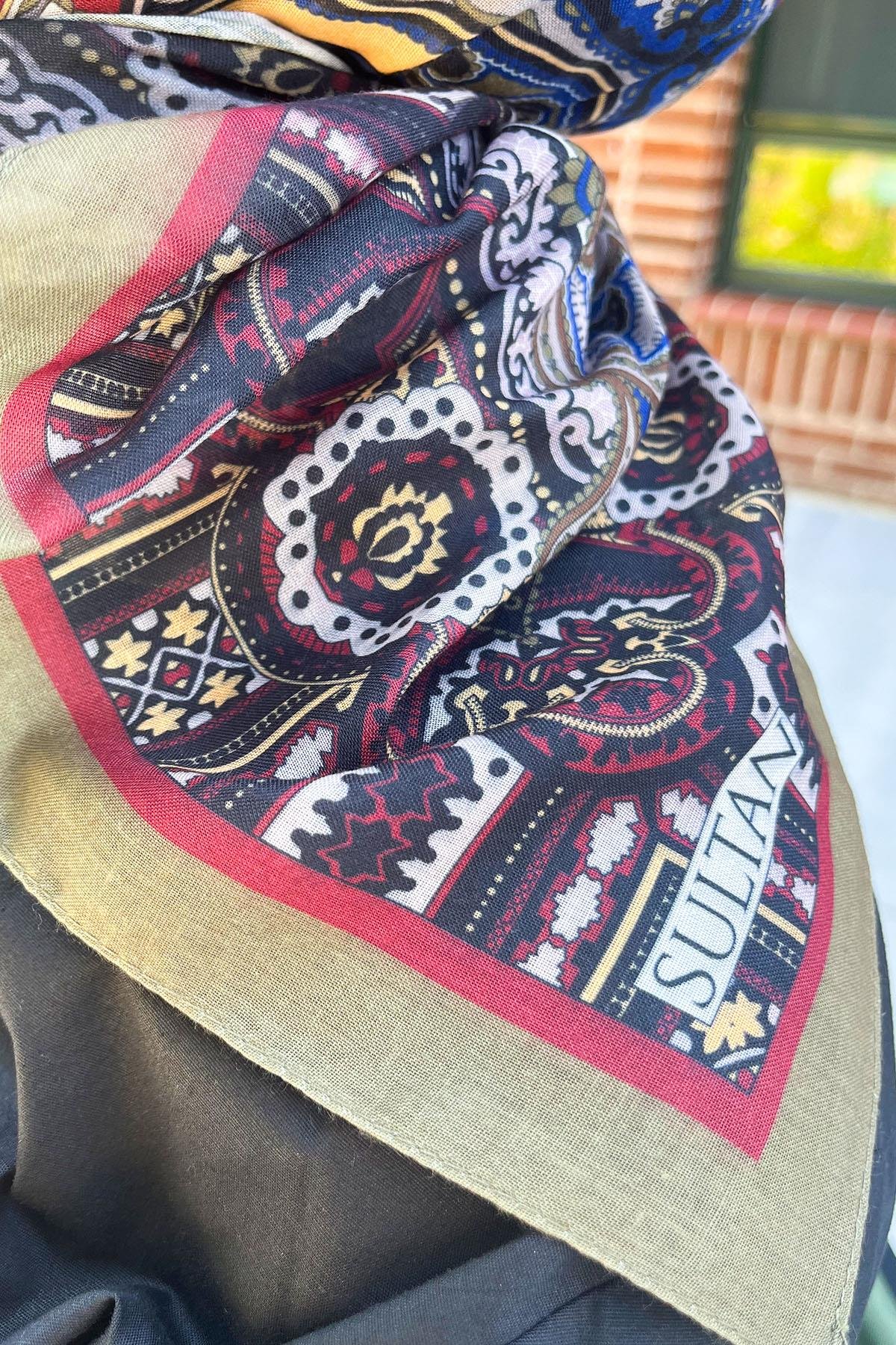 Sultan Fresh Pamuk Eşarp - Etnik Desen - SFE008-03