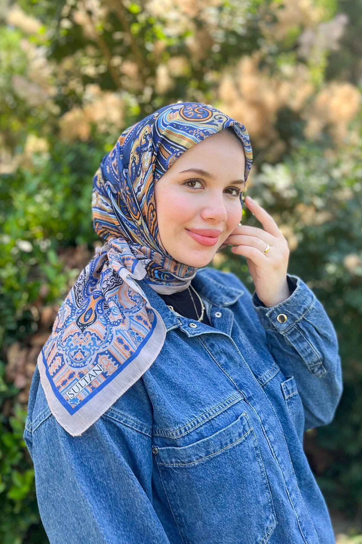 Sultan Fresh Pamuk Eşarp - Etnik Desen - SFE008-06