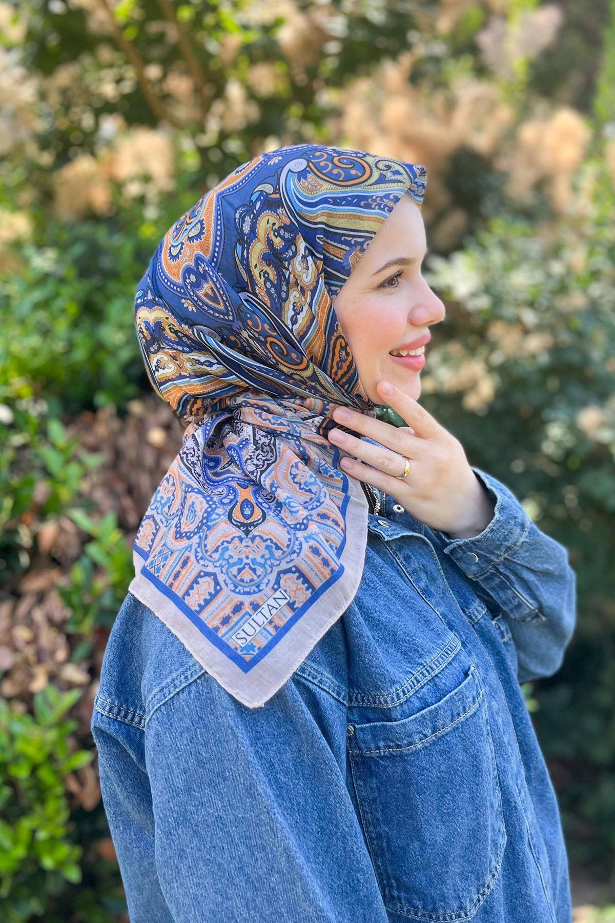 Sultan Fresh Pamuk Eşarp - Etnik Desen - SFE008-06