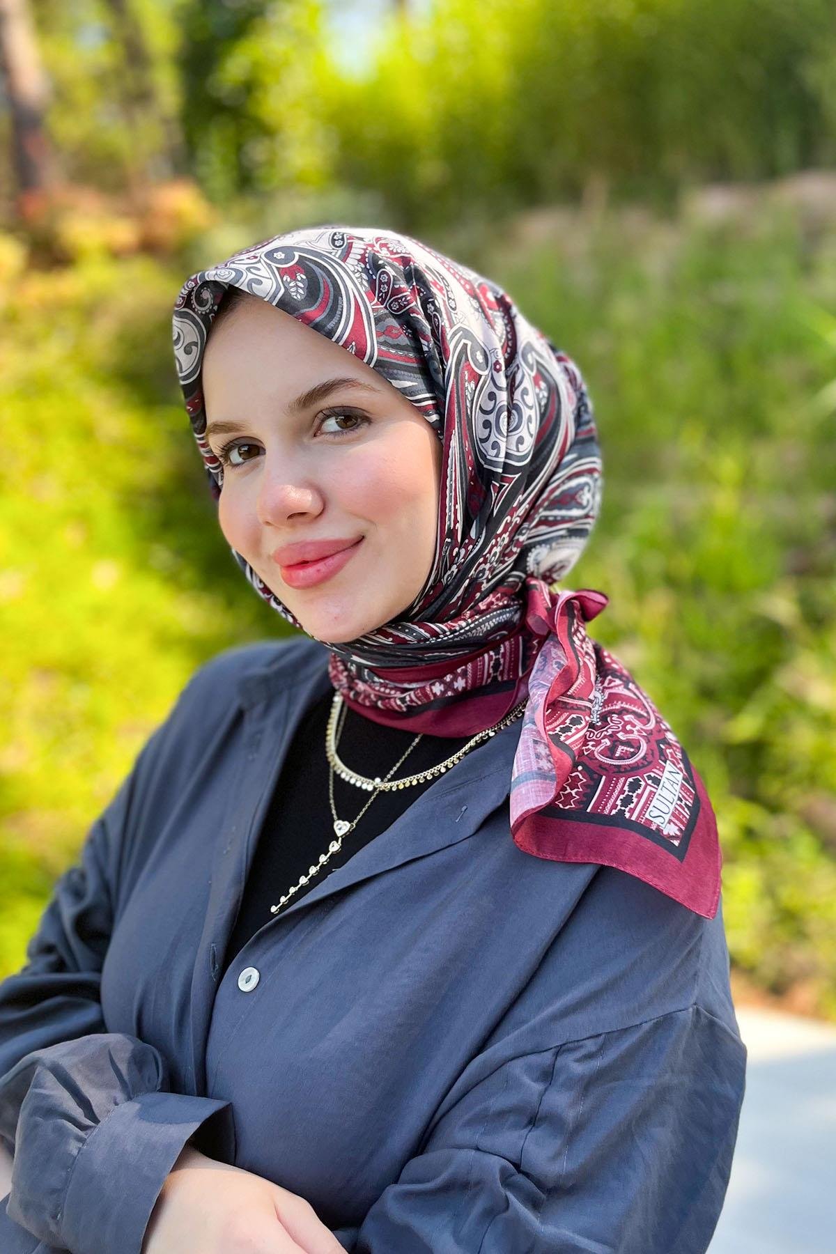 Sultan Fresh Pamuk Eşarp - Etnik Desen - SFE008-05