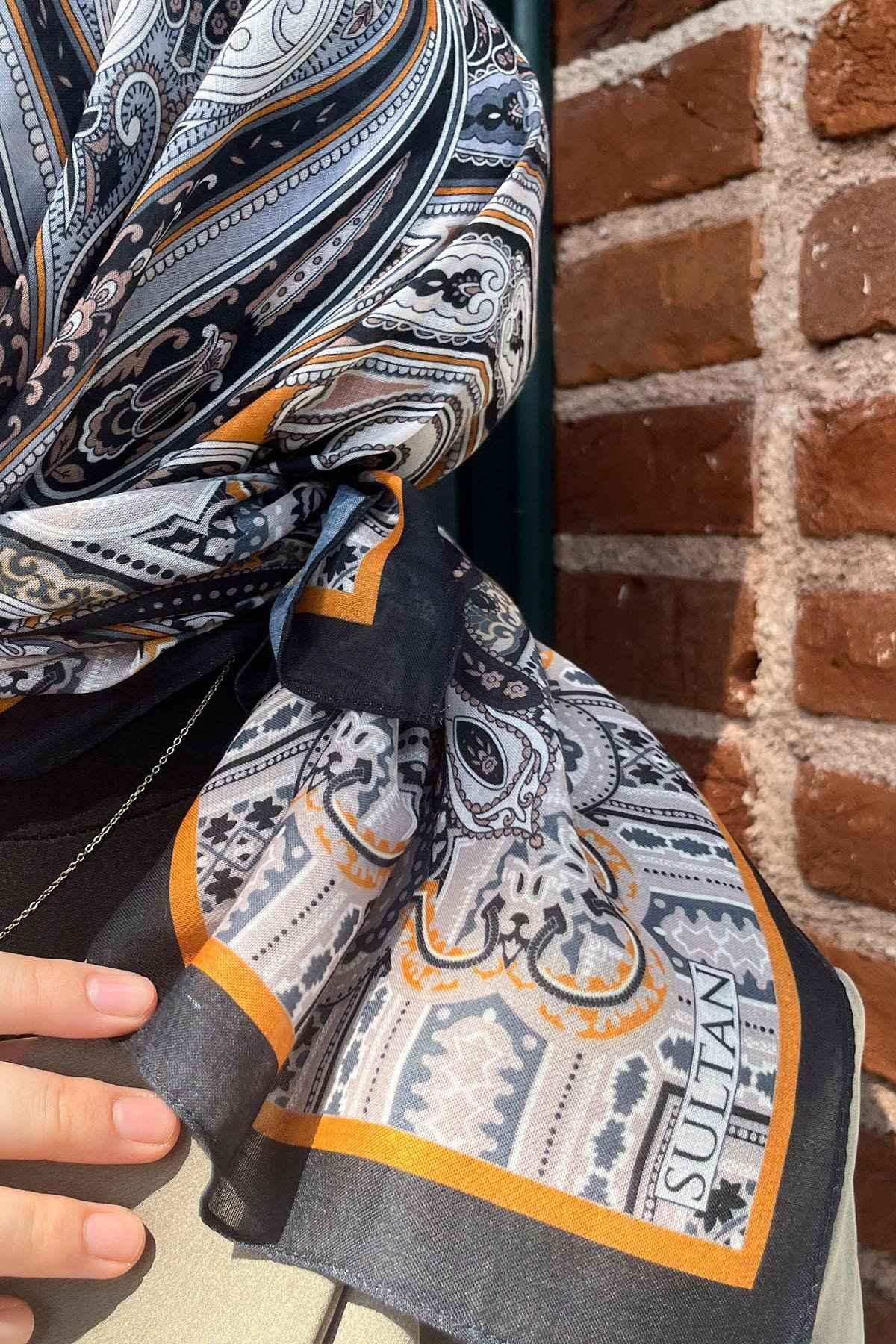 Sultan Fresh Pamuk Eşarp - Etnik Desen - SFE008-01