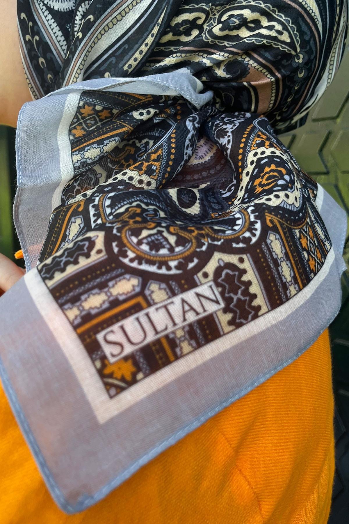 Sultan Fresh Pamuk Eşarp - Etnik Desen - SFE008-07