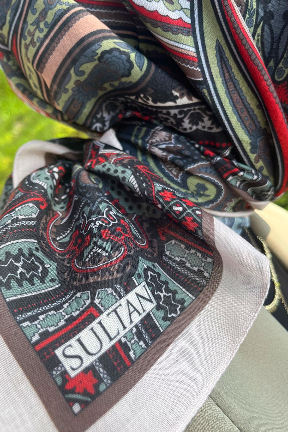 Sultan Fresh Pamuk Eşarp - Etnik Desen - SFE008-08