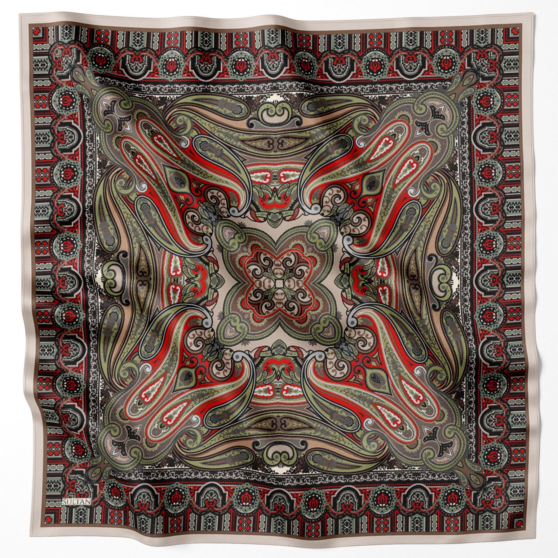 Sultan Fresh Pamuk Eşarp - Etnik Desen - SFE008-08