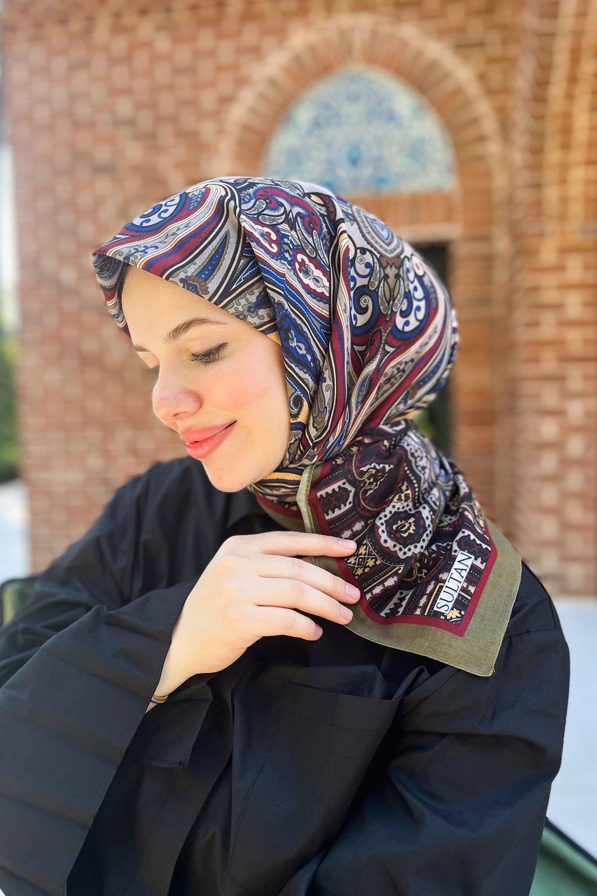 Sultan Fresh Pamuk Eşarp - Etnik Desen - SFE008-03