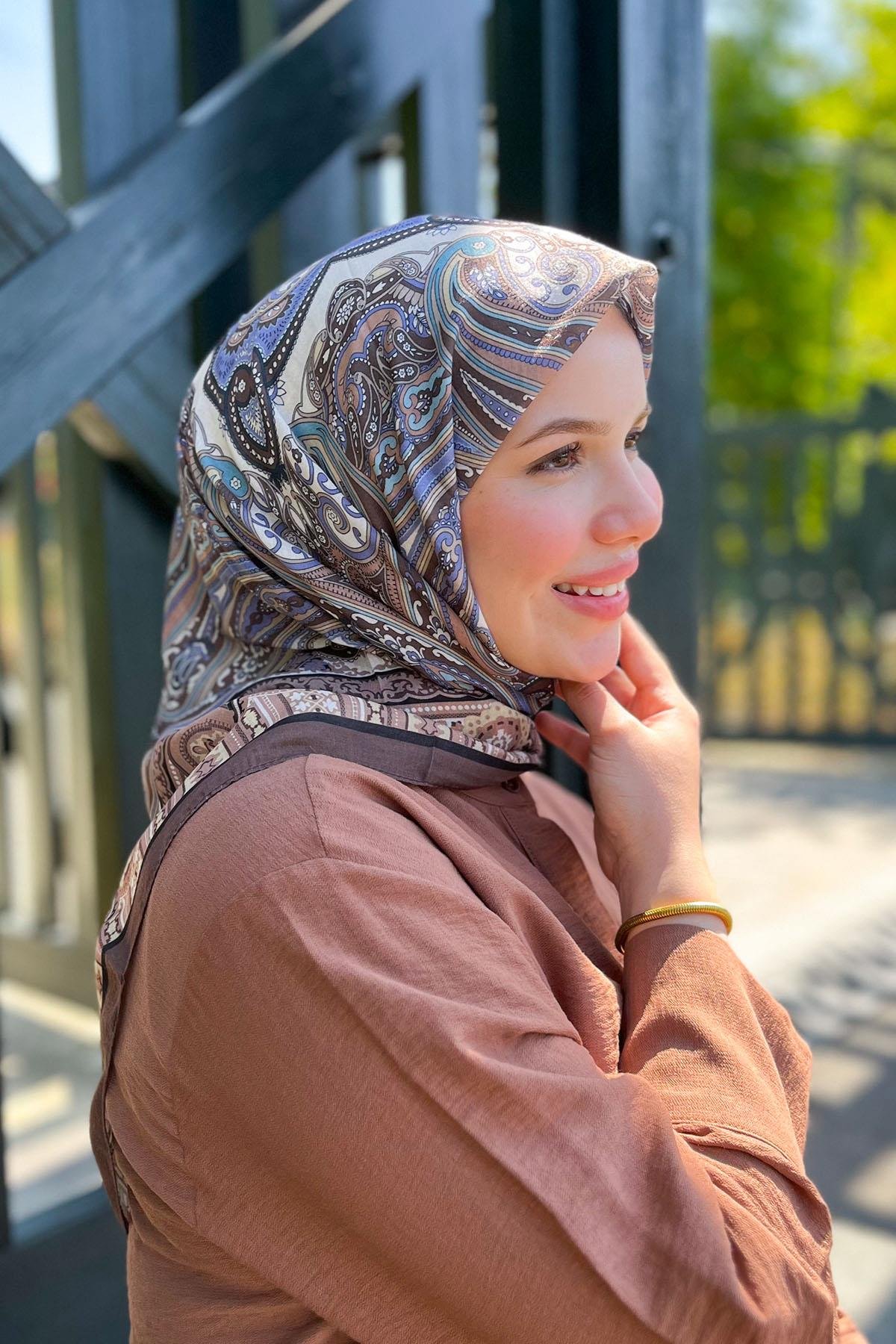 Sultan Fresh Pamuk Eşarp - Etnik Desen - SFE008-02