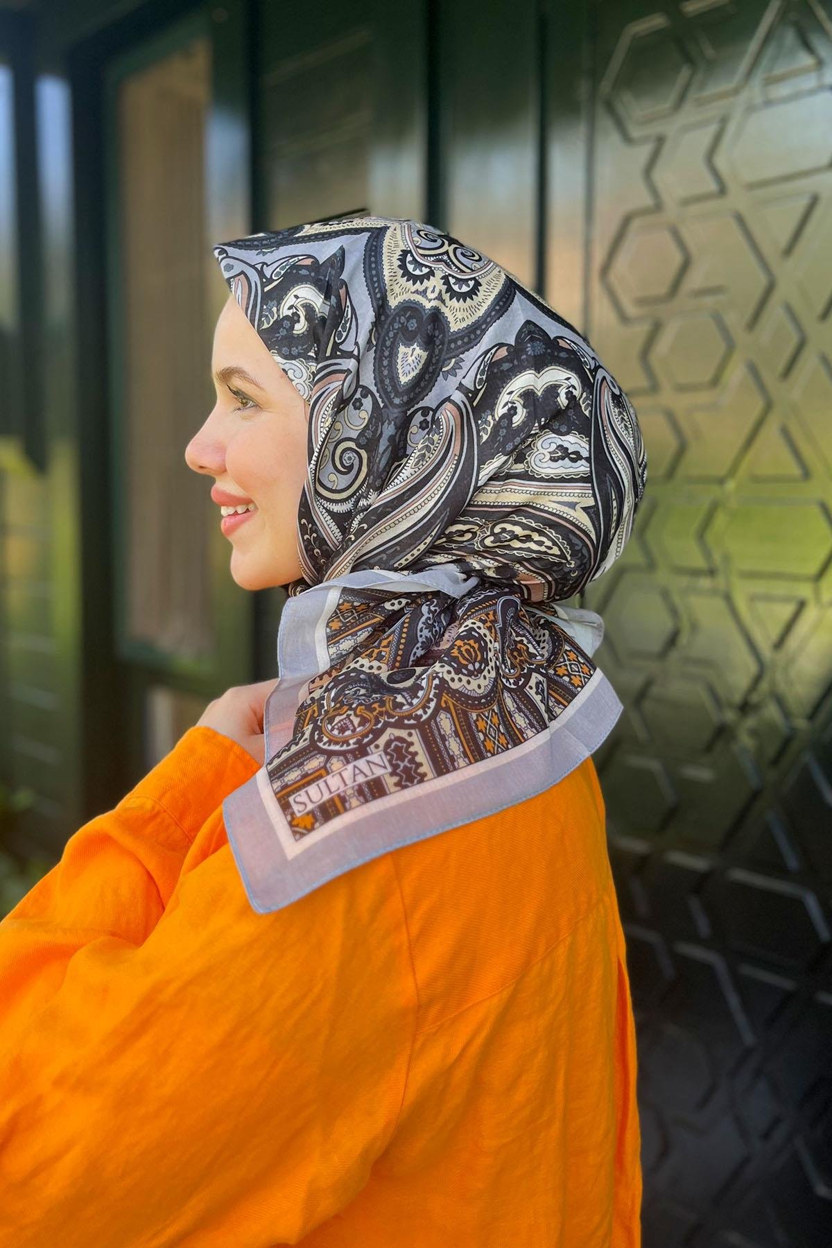 Sultan Fresh Pamuk Eşarp - Etnik Desen - SFE008-07