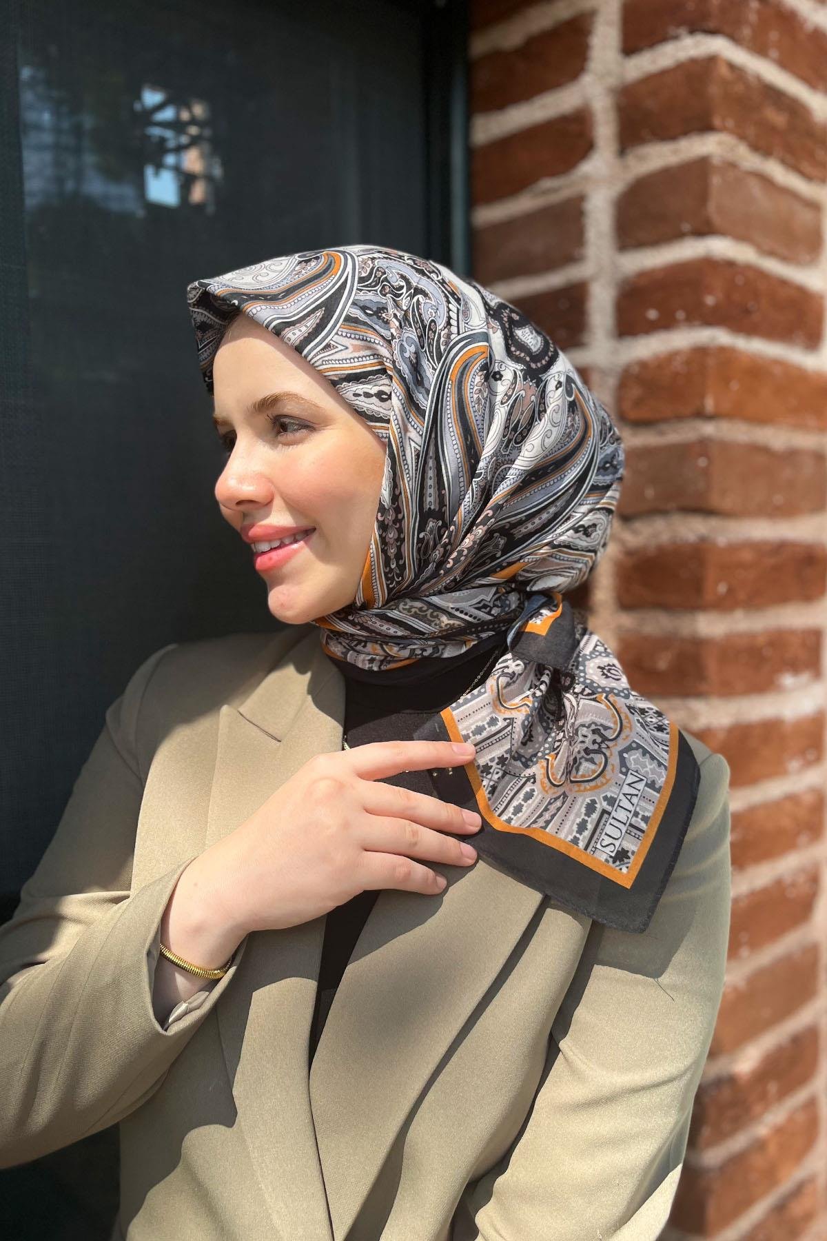 Sultan Fresh Pamuk Eşarp - Etnik Desen - SFE008-01