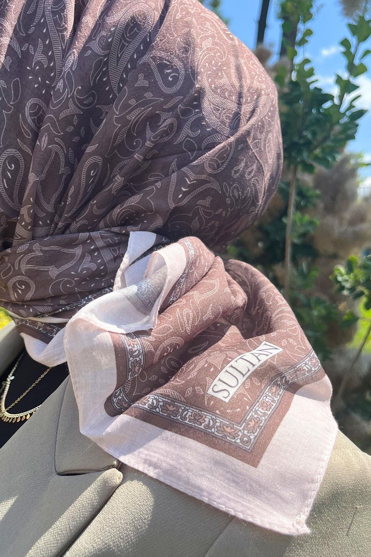 Sultan Fresh Pamuk Eşarp - Mono Şal Deseni - SFE010-09