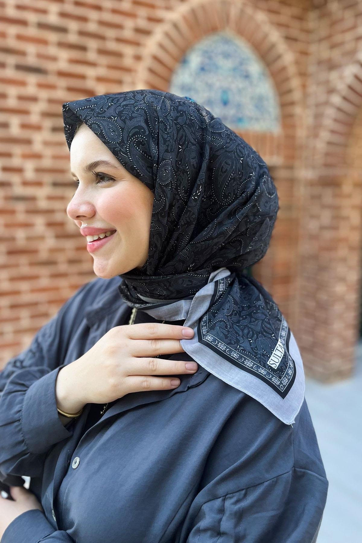 Sultan Fresh Pamuk Eşarp - Mono Şal Deseni - SFE010-08