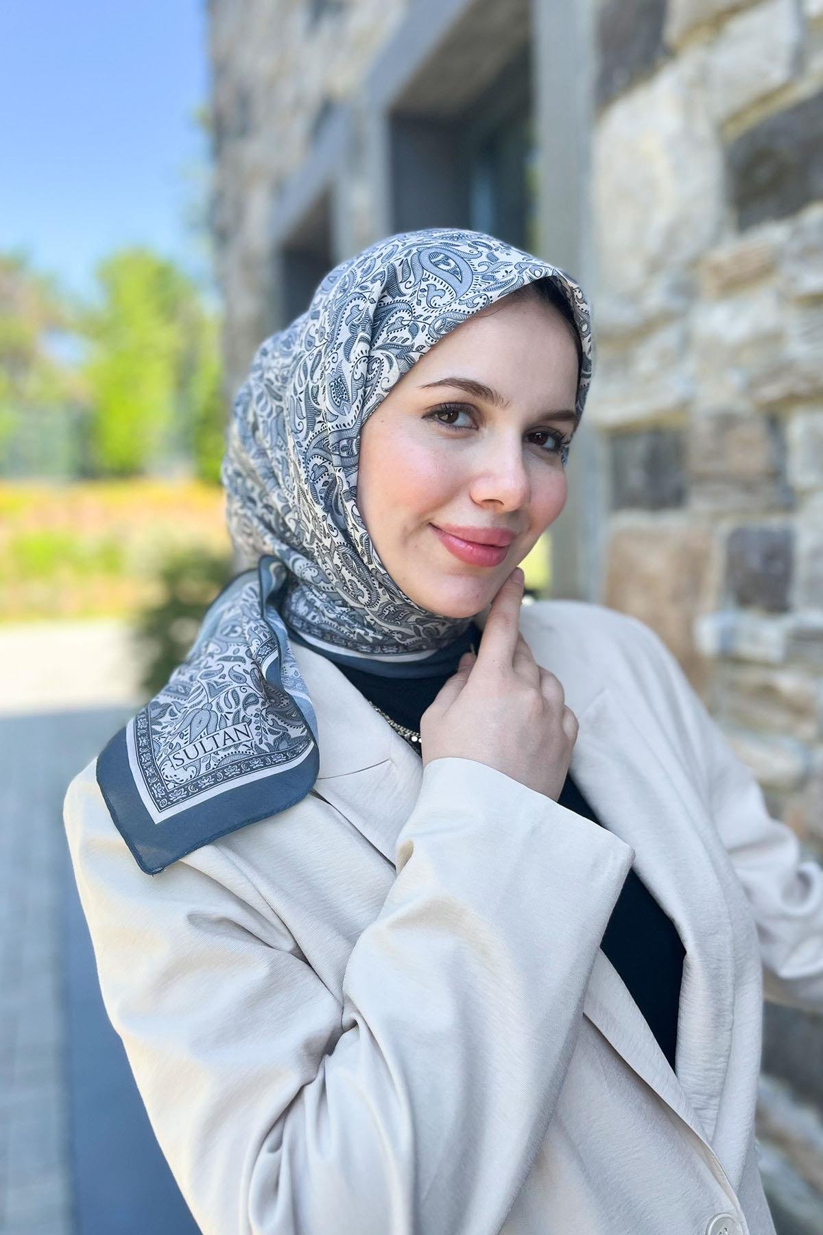 Sultan Fresh Pamuk Eşarp - Mono Şal Deseni - SFE010-02