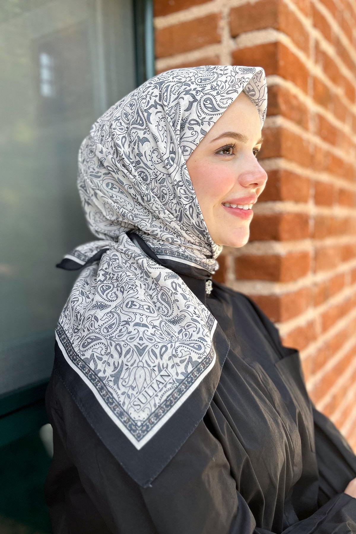 Sultan Fresh Pamuk Eşarp - Mono Şal Deseni - SFE010-06