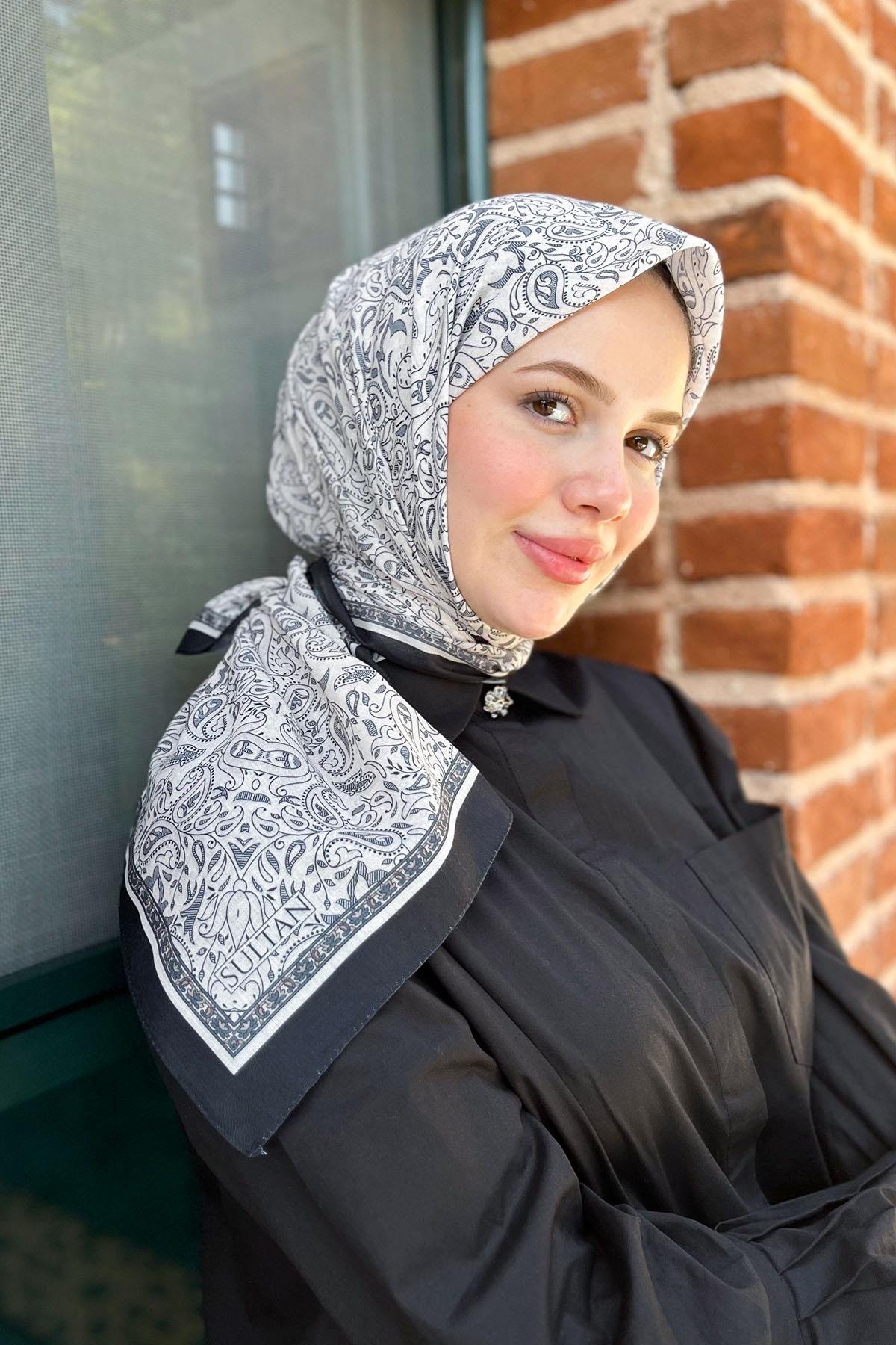 Sultan Fresh Pamuk Eşarp - Mono Şal Deseni - SFE010-06