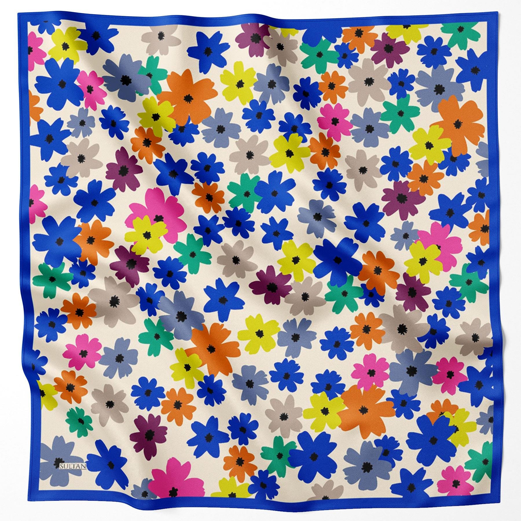 Sultan Fresh Pamuk Eşarp - Uçuşan Çiçekler - SFE009-09