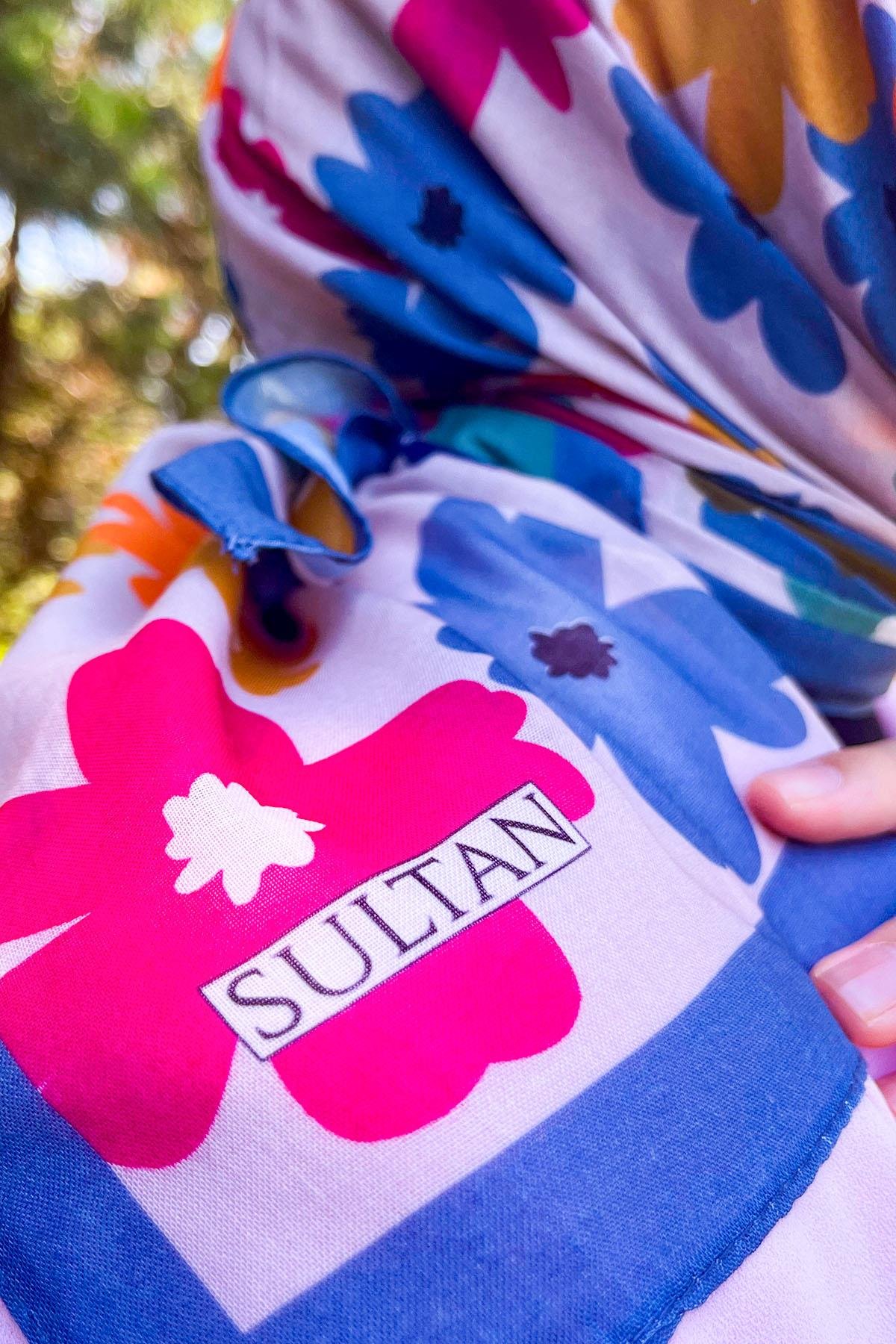 Sultan Fresh Pamuk Eşarp - Uçuşan Çiçekler - SFE009-07