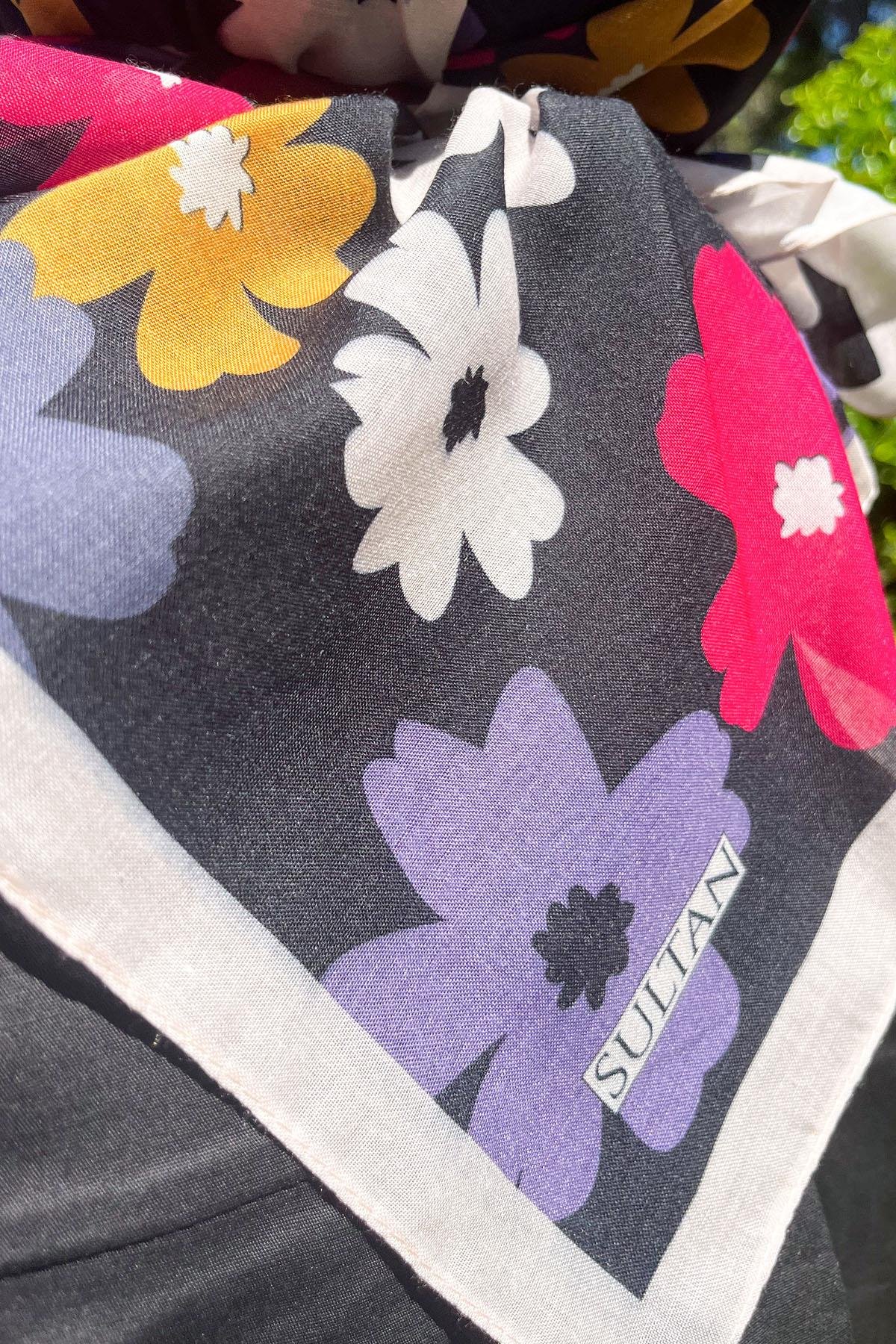 Sultan Fresh Pamuk Eşarp - Uçuşan Çiçekler - SFE009-08