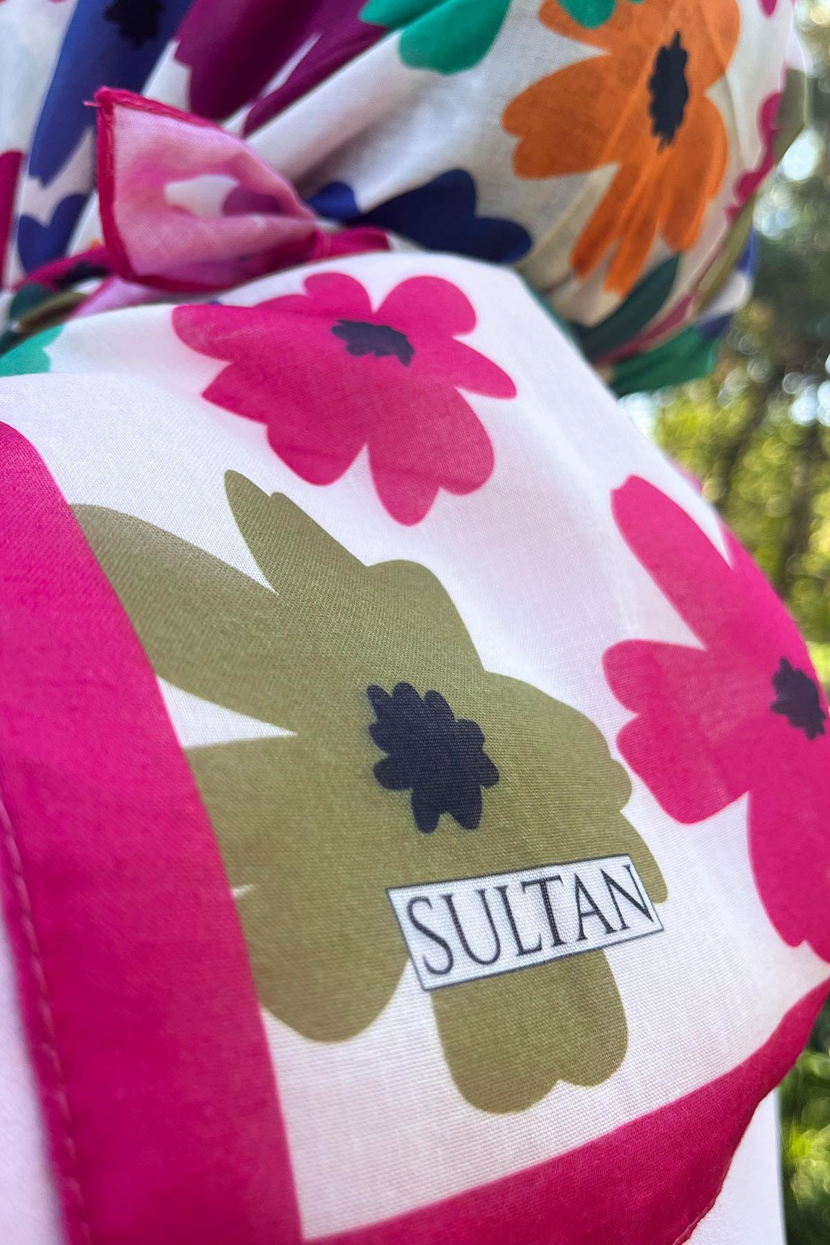 Sultan Fresh Pamuk Eşarp - Uçuşan Çiçekler - SFE009-01