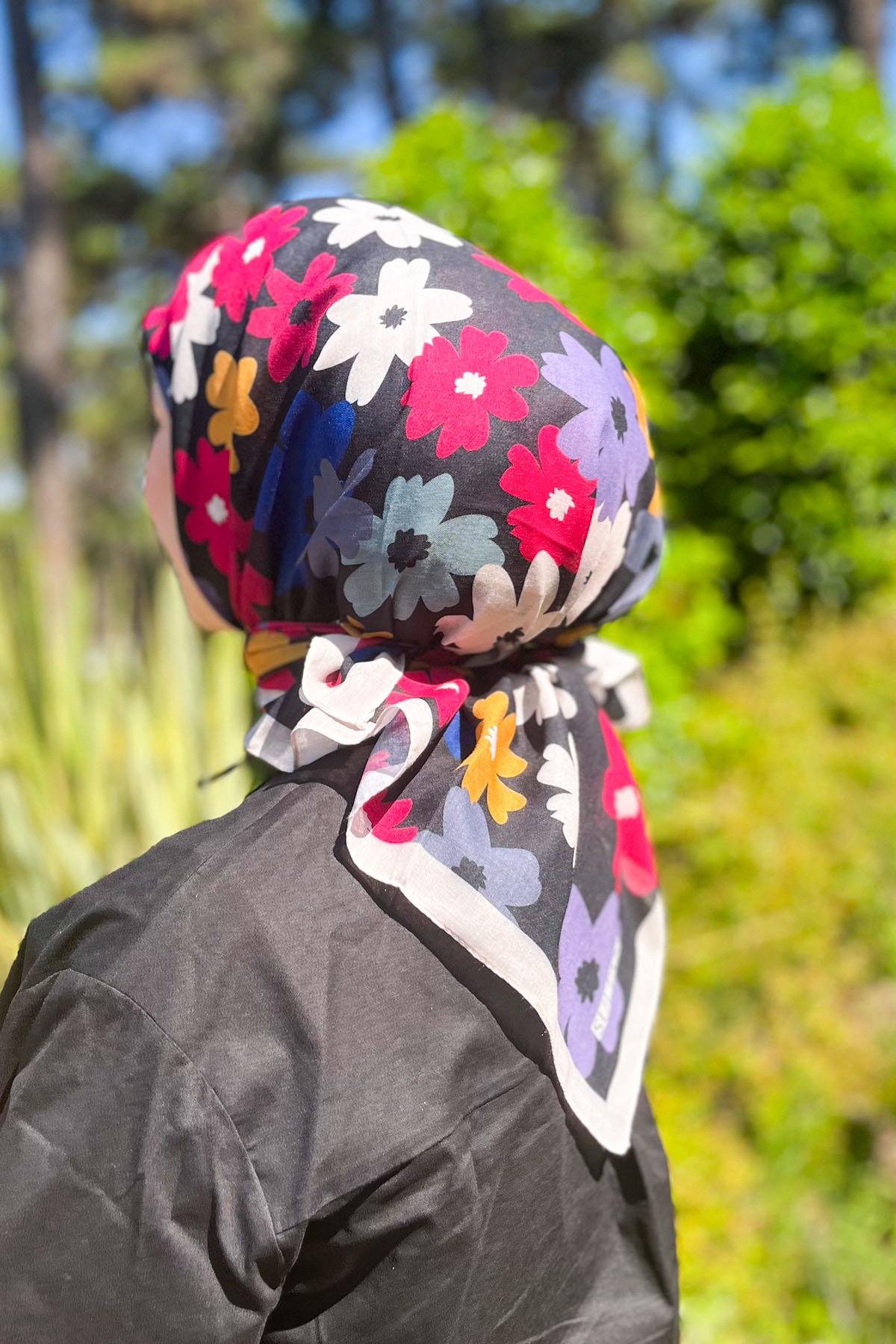 Sultan Fresh Pamuk Eşarp - Uçuşan Çiçekler - SFE009-08