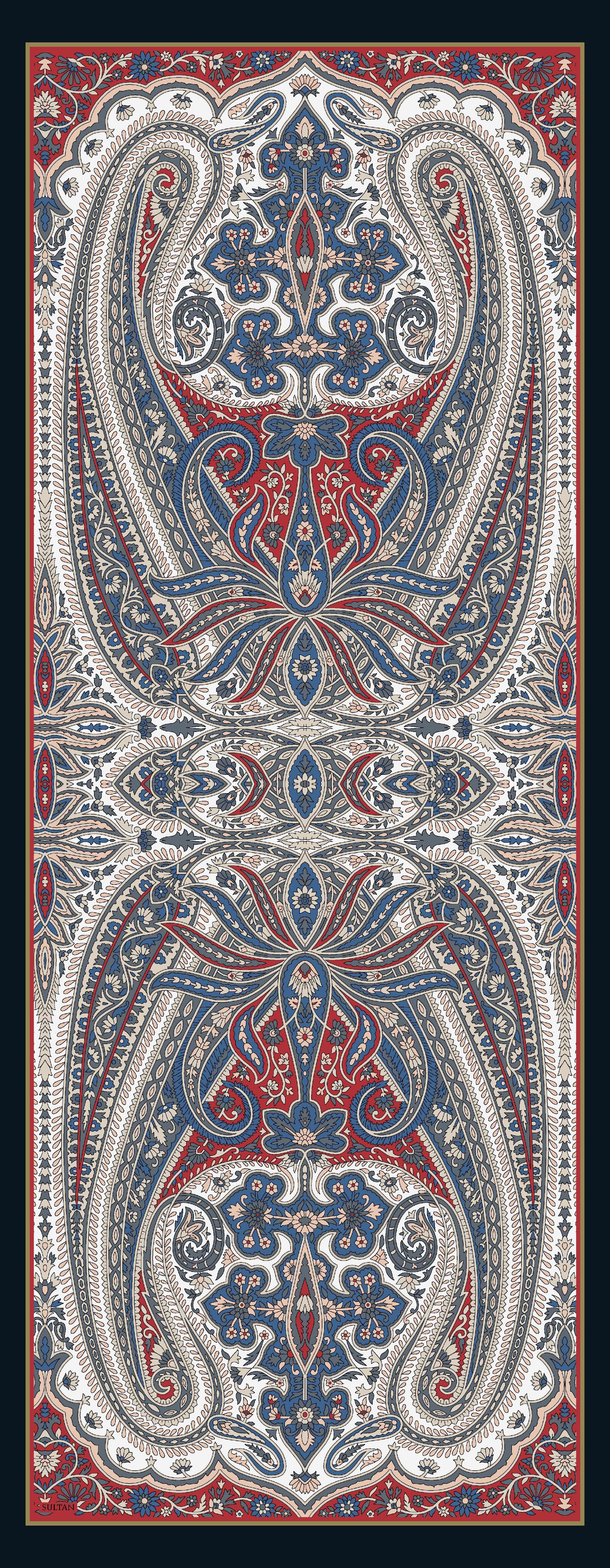 Sultan İpeksi Şal - SLT2892-19 - Şal Desen