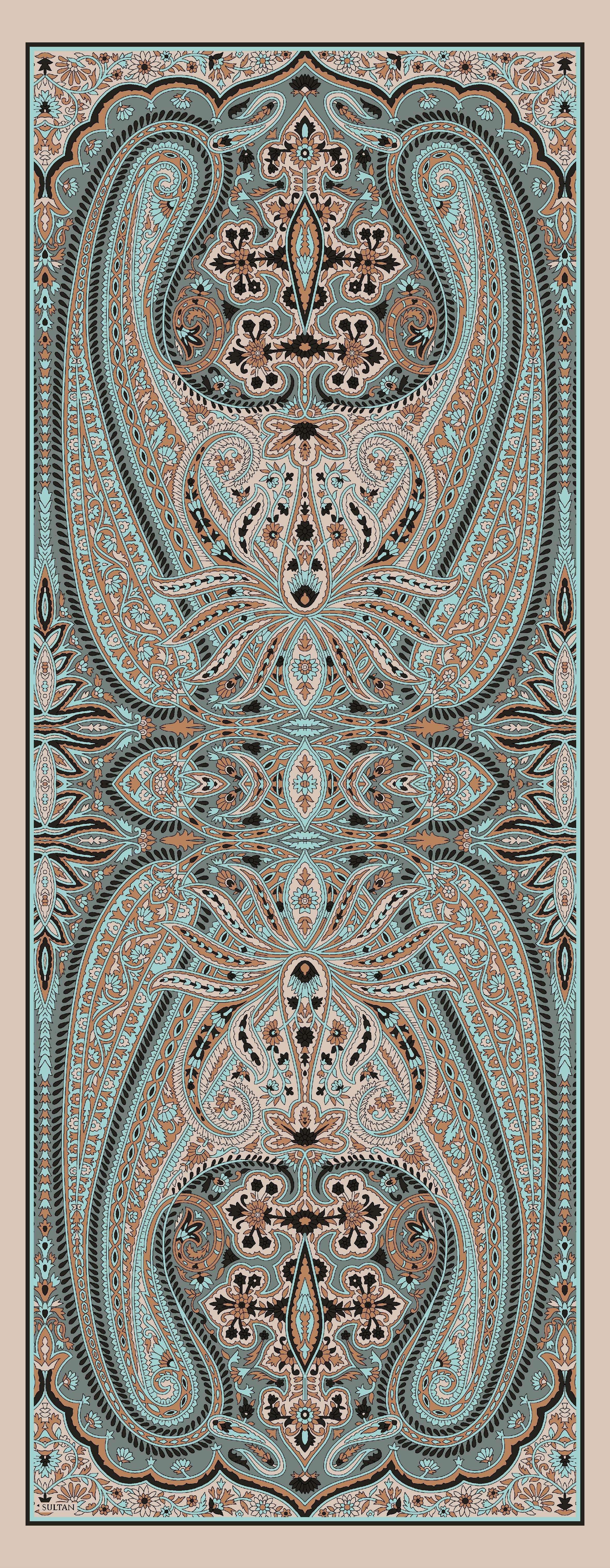 Sultan İpeksi Şal - SLT2892-25 - Şal Desen