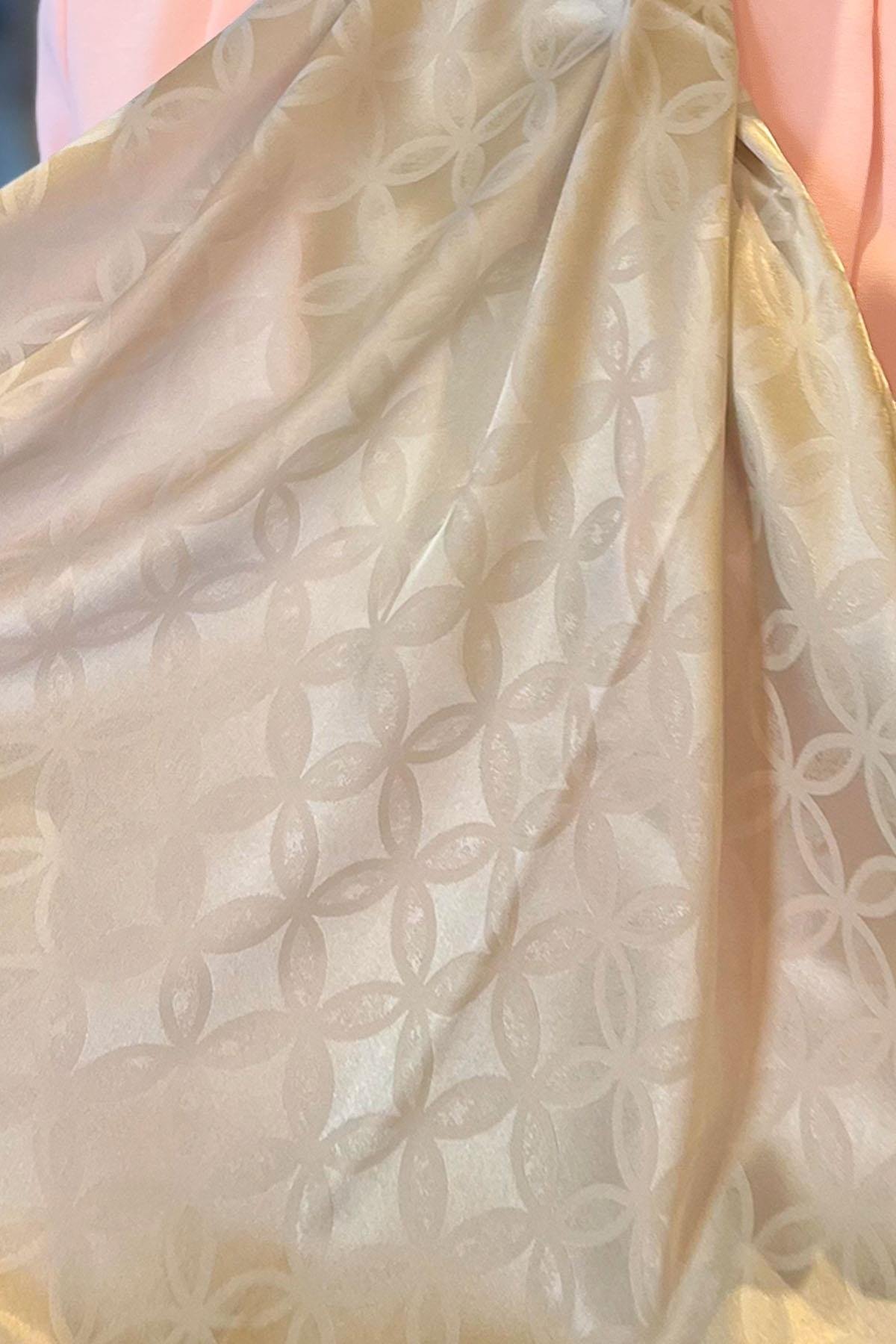 Sultan Jakarlı Şal - Çiçek Desen - SLJ001-12 - Latte