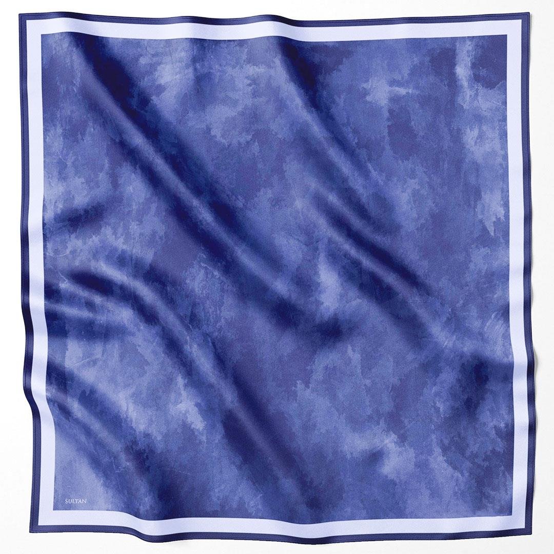 Sultan Kristal Eşarp - Bulut Desen - SKE22 - Mavi