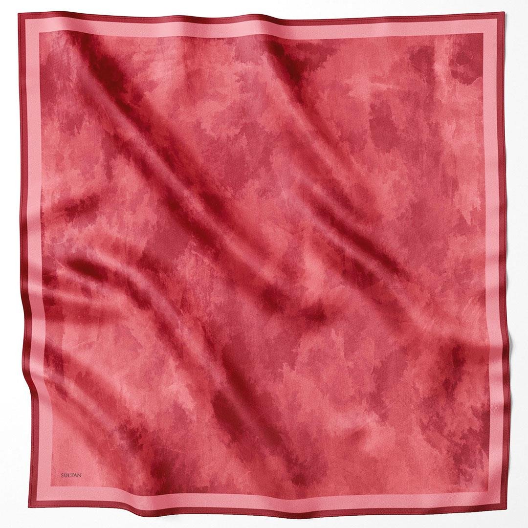 Sultan Kristal Eşarp - Bulut Desen - SKE41 - Açık Bordo