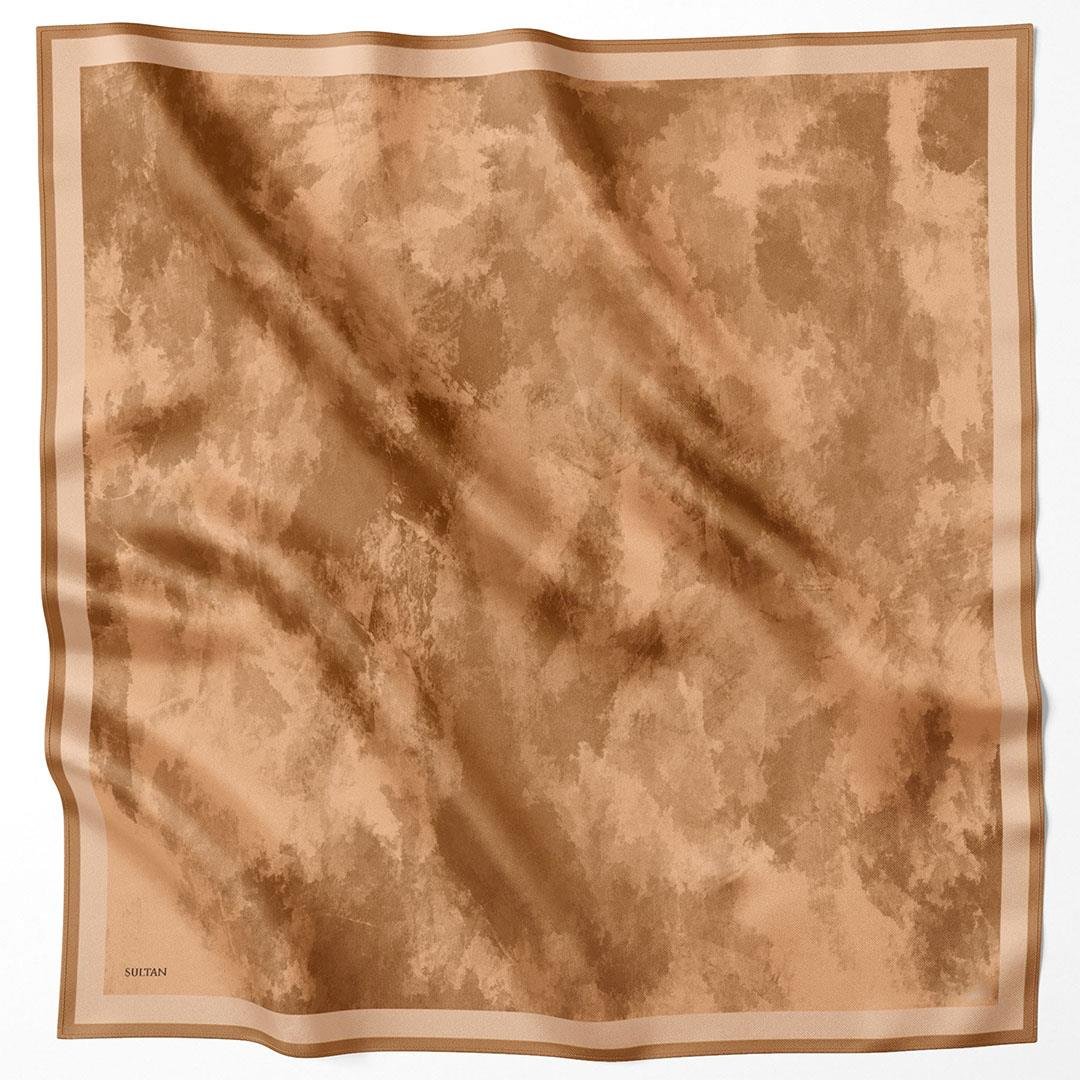 Sultan Kristal Eşarp - Bulut Desen - SKE63 - Soft Turuncu