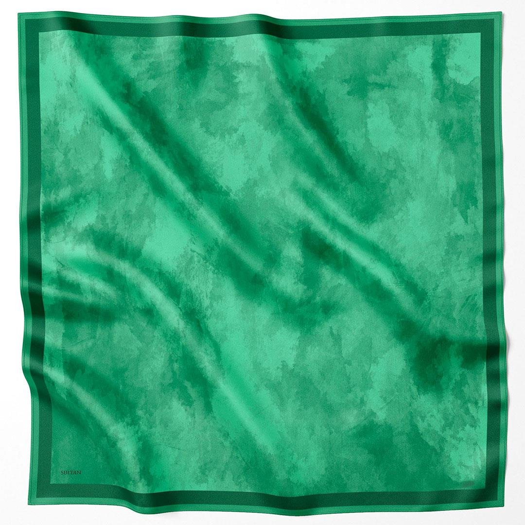Sultan Kristal Eşarp - Bulut Desen - SKE53 - Koyu Yeşil