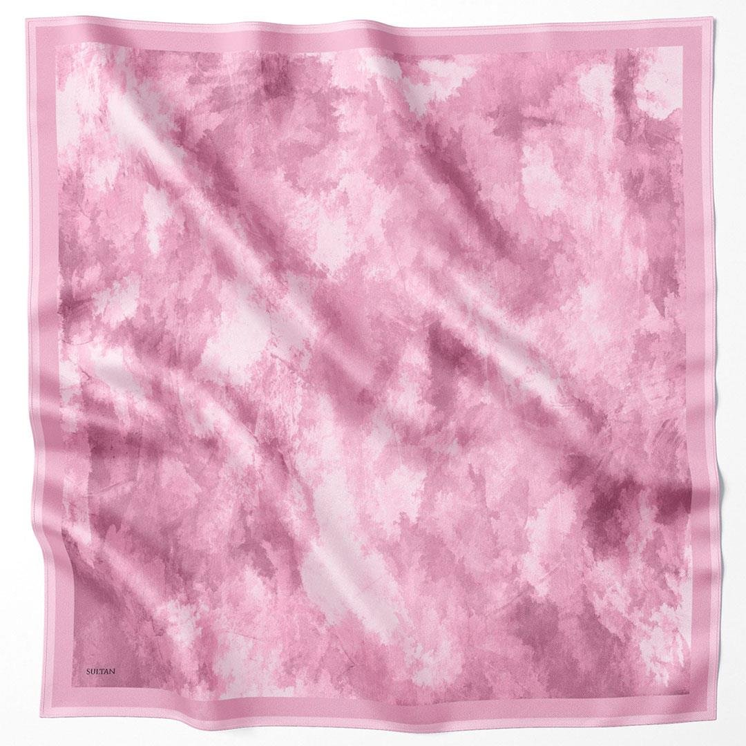 Sultan Kristal Eşarp - Bulut Desen - SKE96 - Şeker Pembe