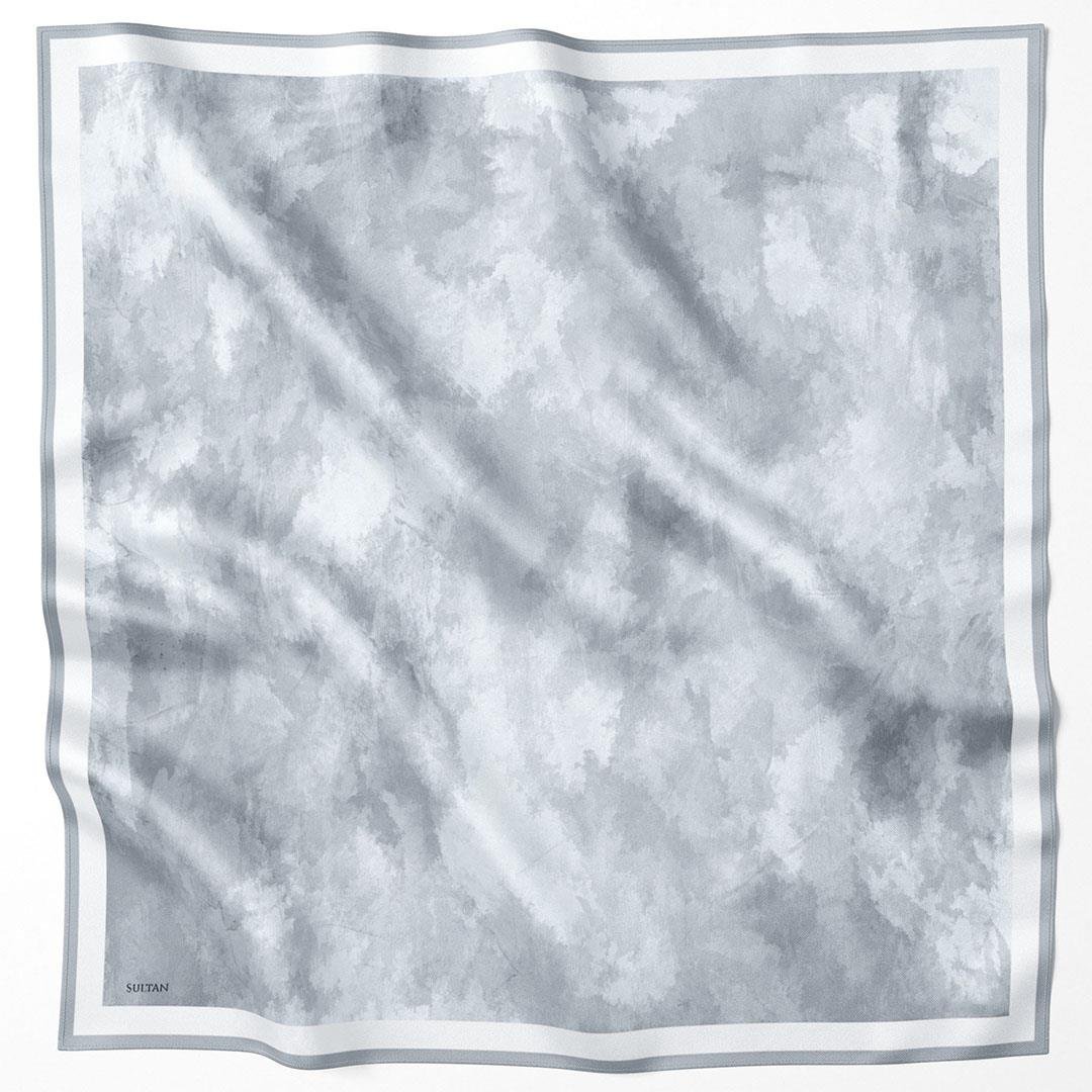 Sultan Kristal Eşarp - Bulut Desen - SKE74 - Gümüş