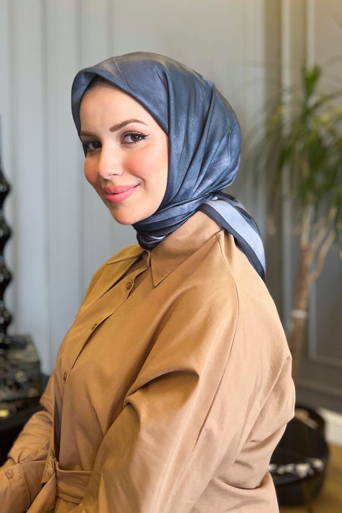 Sultan Kristal Eşarp - Bulut Desen - SKE11 - Siyah