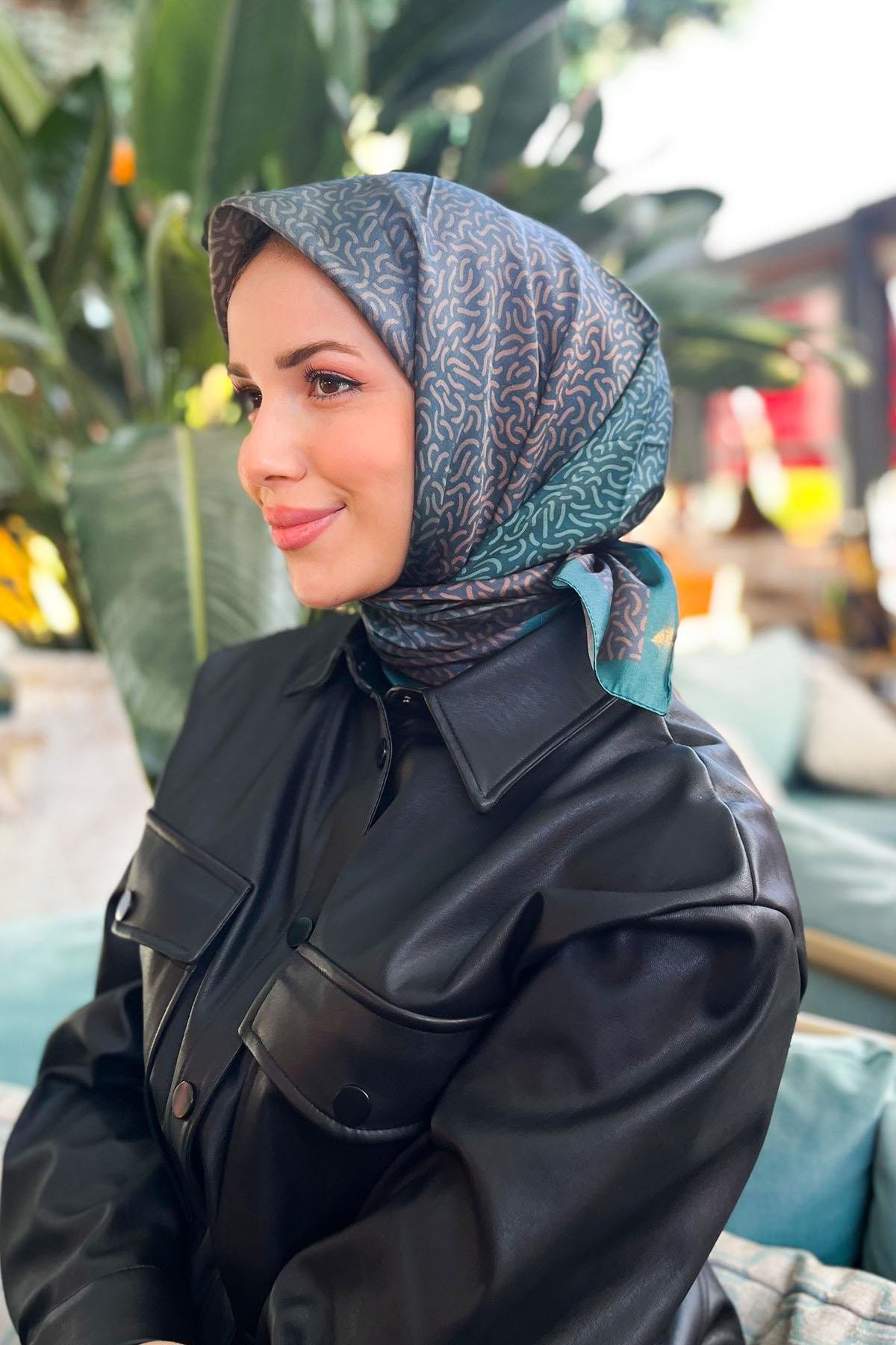 Sultan Kristal Eşarp - Hare Desen - SKE2830-07