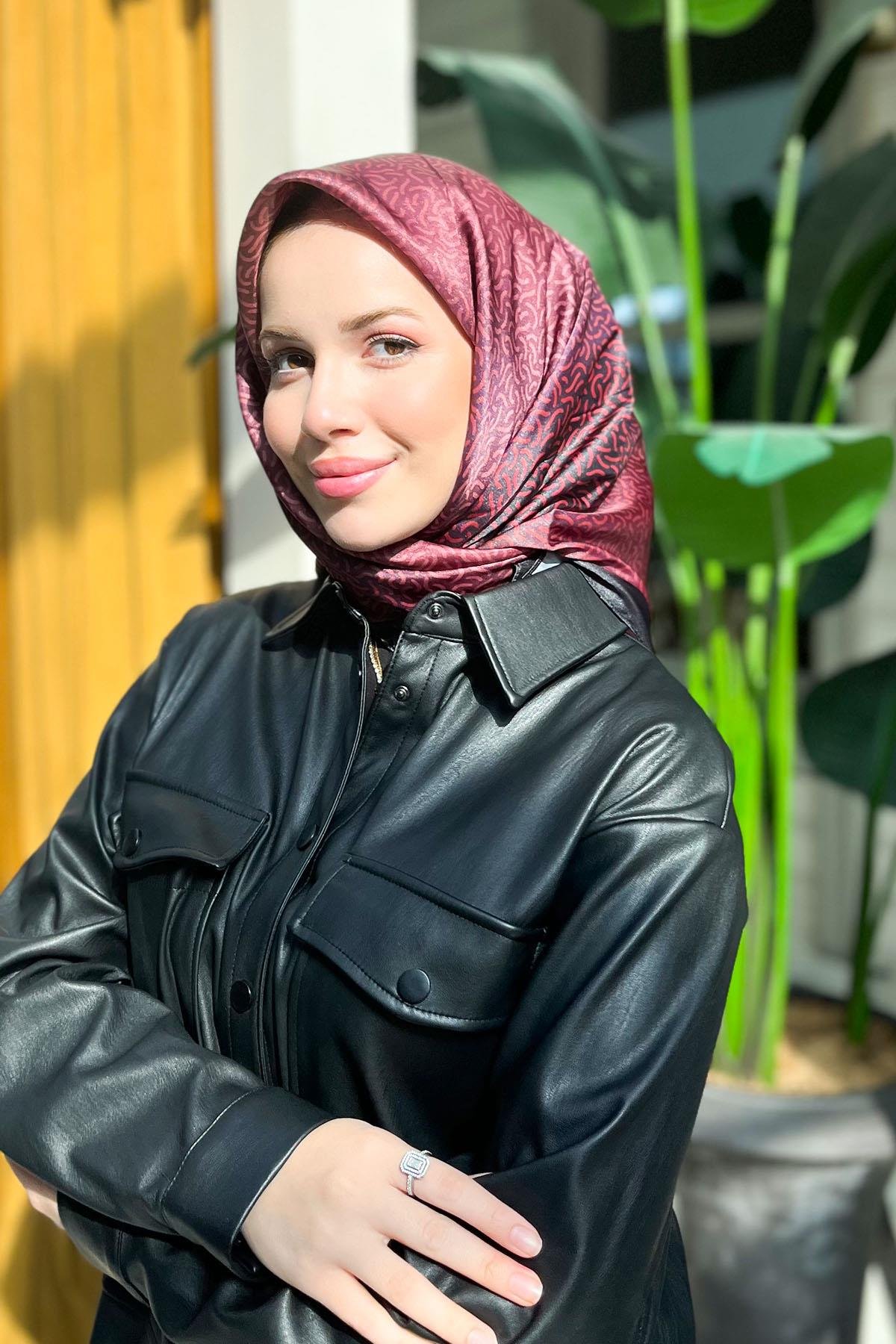 Sultan Kristal Eşarp - Hare Desen - SKE2830-05