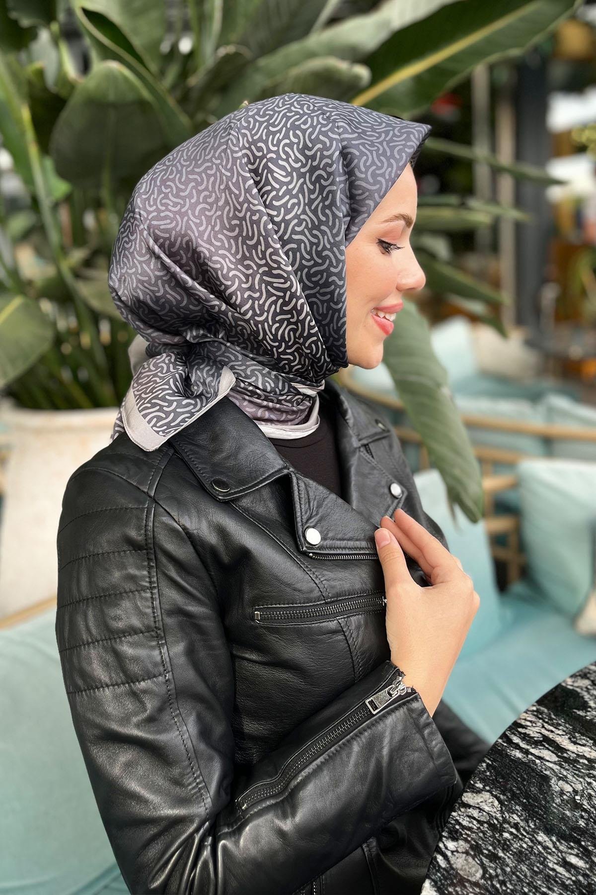 Sultan Kristal Eşarp - Hare Desen - SKE2830-20