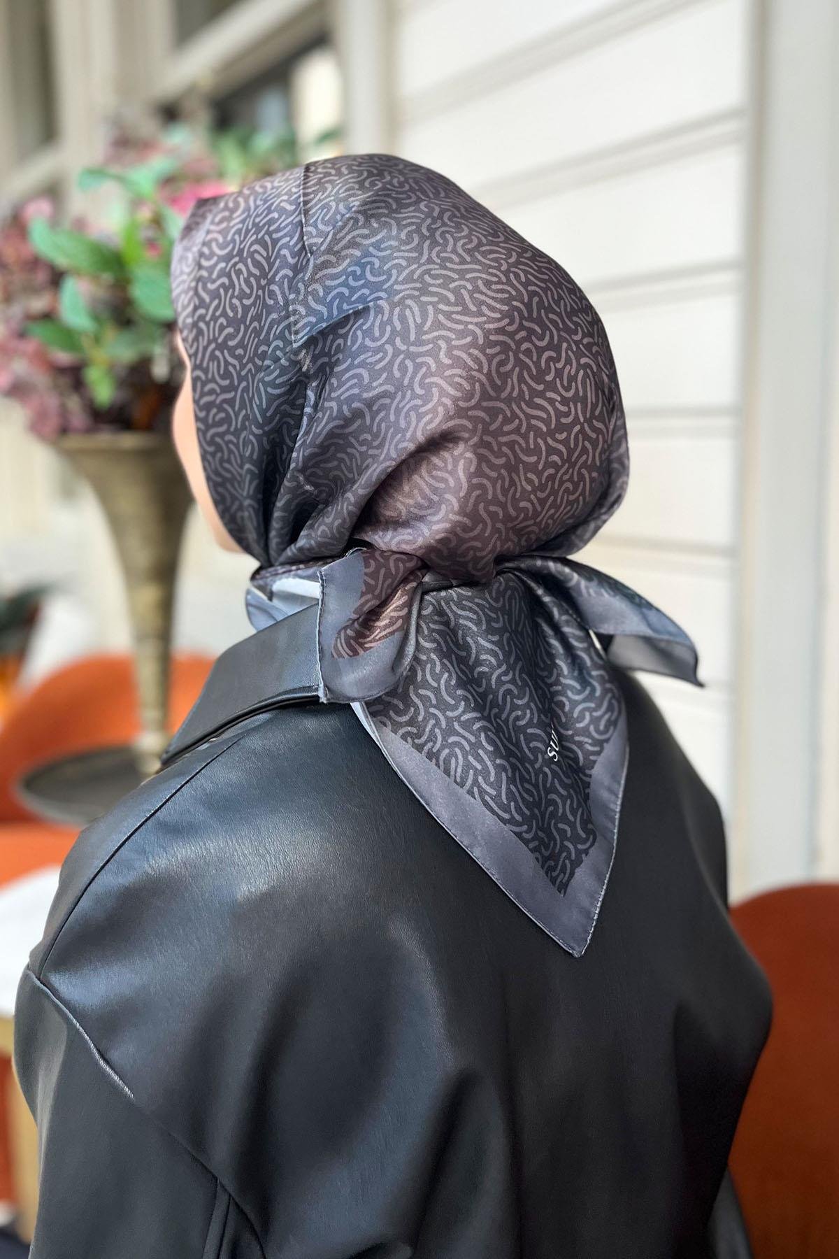 Sultan Kristal Eşarp - Hare Desen - SKE2830-01