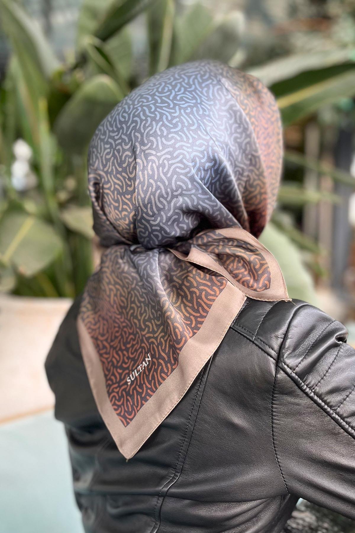 Sultan Kristal Eşarp - Hare Desen - SKE2830-09