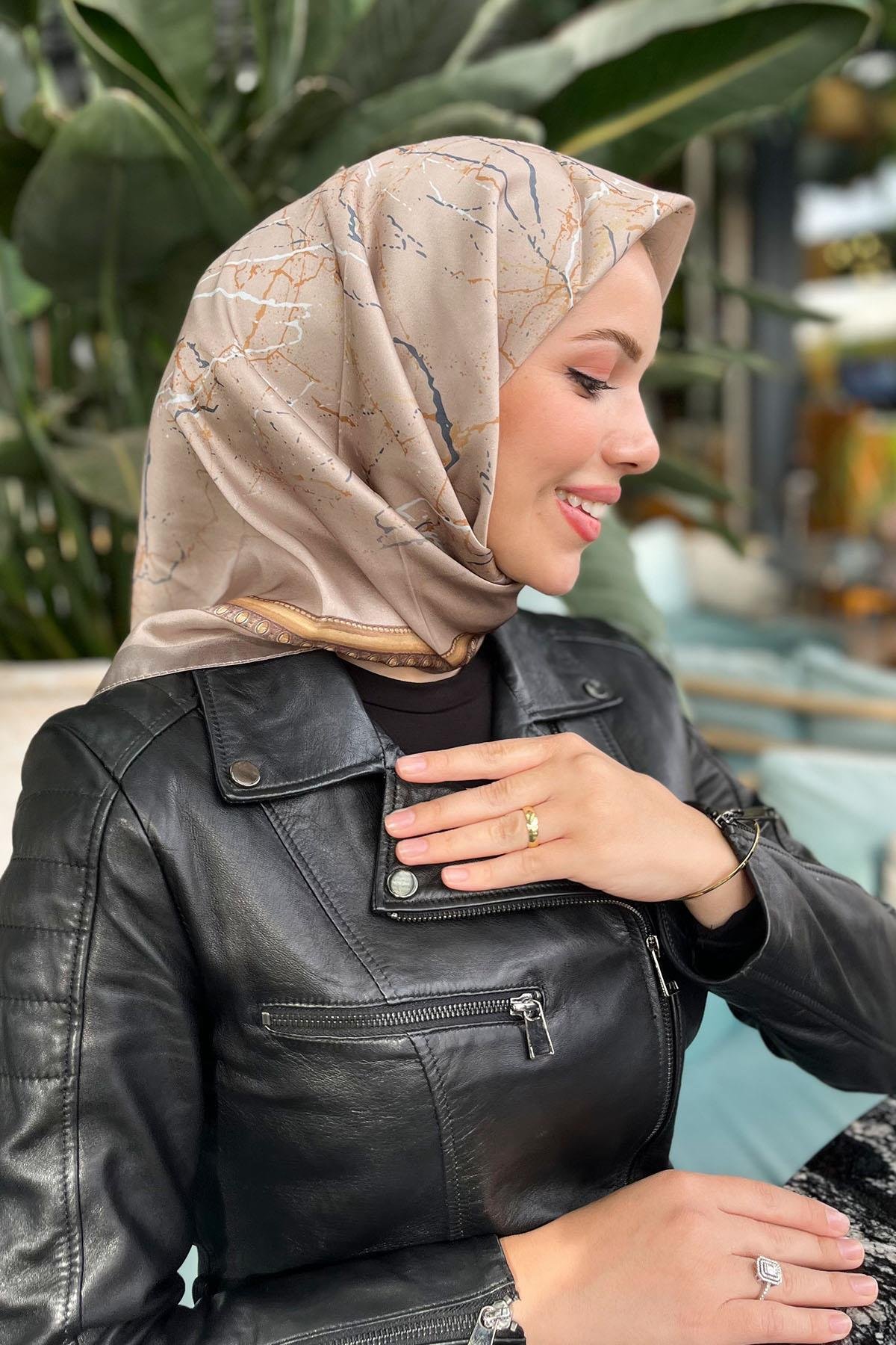 Sultan Kristal Eşarp - Mermer Desen - SKE1578-06