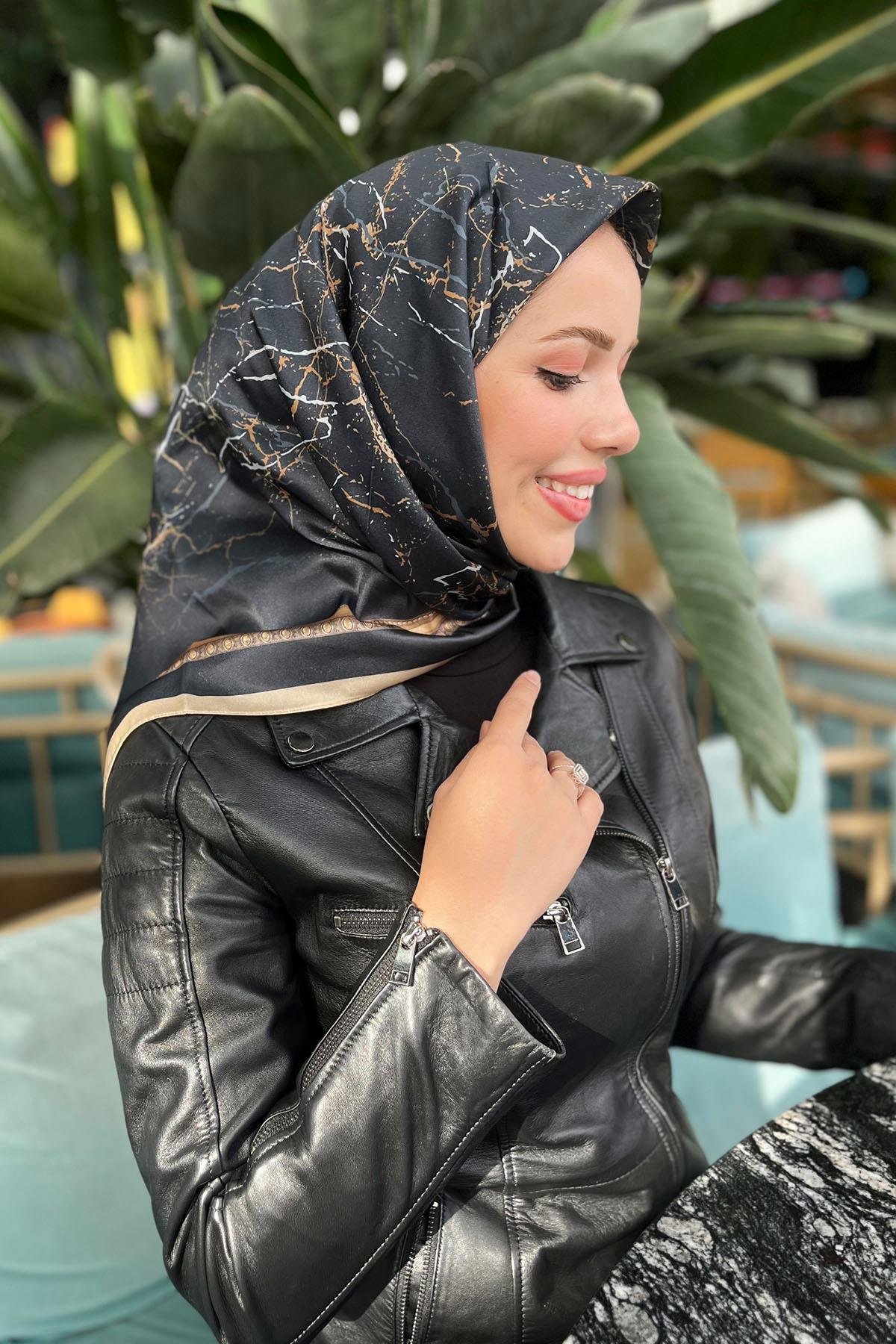 Sultan Kristal Eşarp - Mermer Desen - SKE1578-01