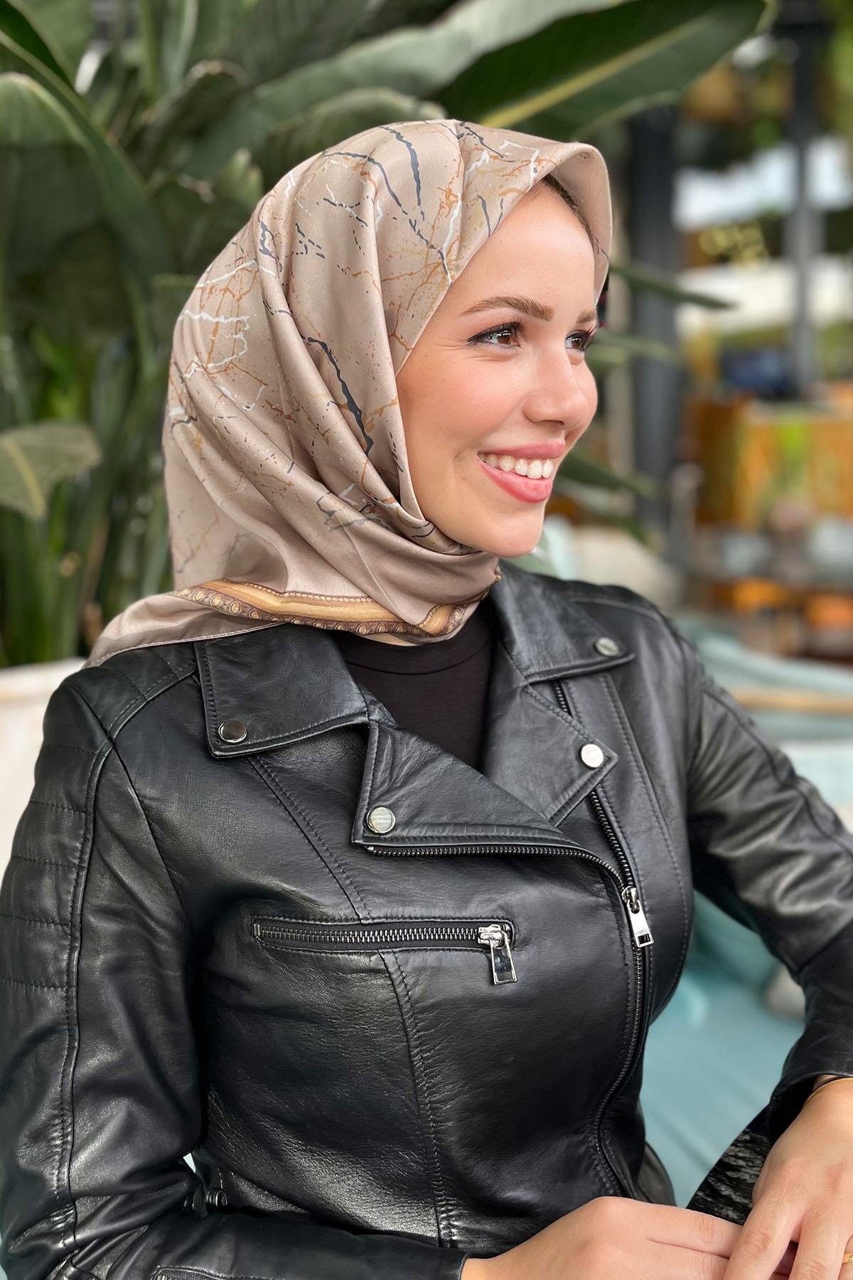 Sultan Kristal Eşarp - Mermer Desen - SKE1578-06