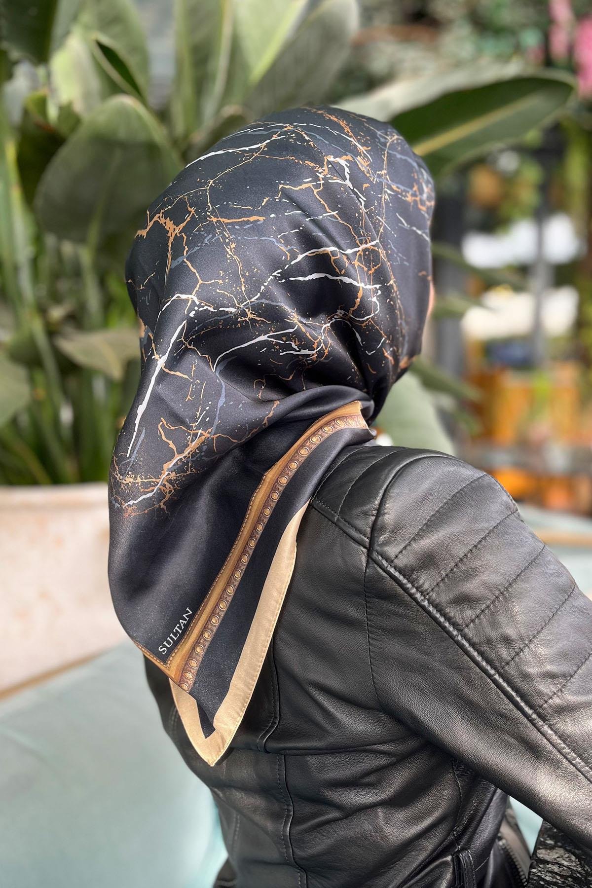 Sultan Kristal Eşarp - Mermer Desen - SKE1578-01