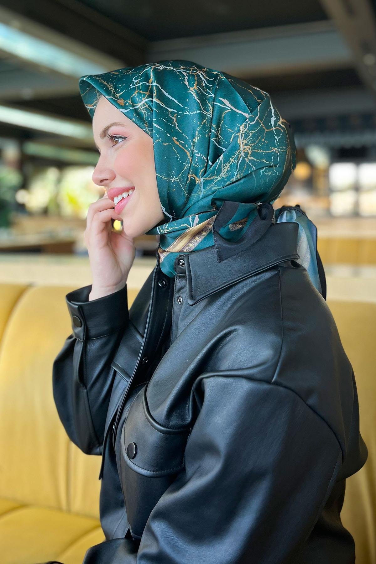 Sultan Kristal Eşarp - Mermer Desen - SKE1578-07